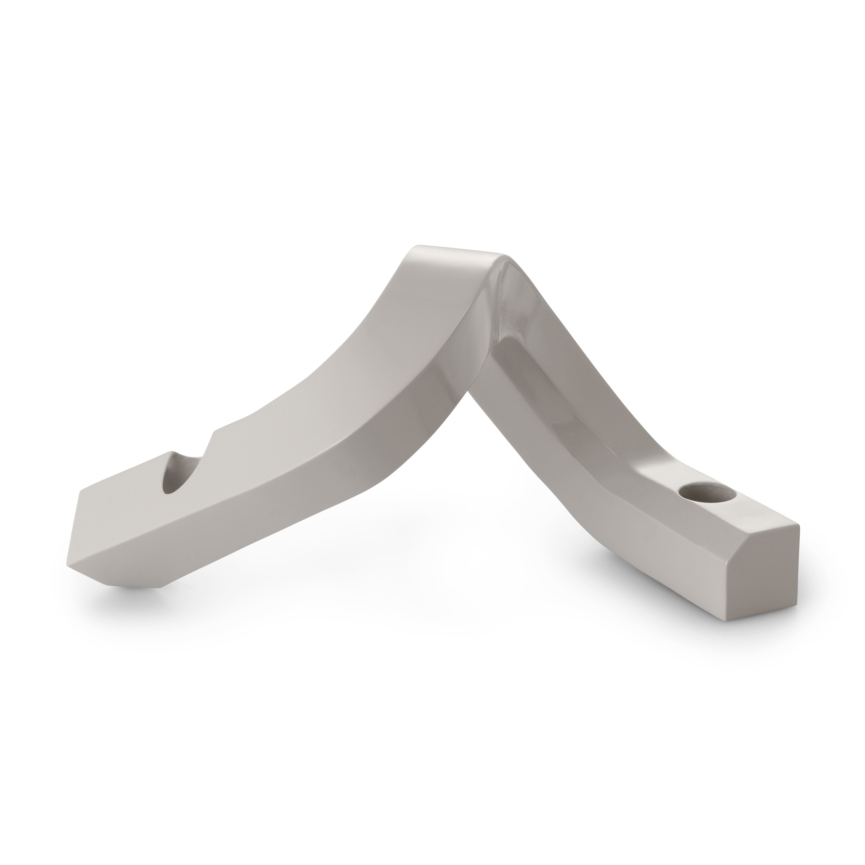 Display product Crooked Candlestick Two Warm Grey from manufacturer Normann Copenhagen
