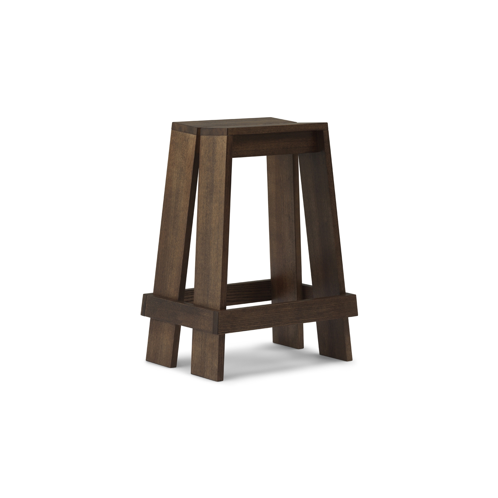 Display product Let Barstool 65cm Brown Stained Ash from manufacturer Normann Copenhagen