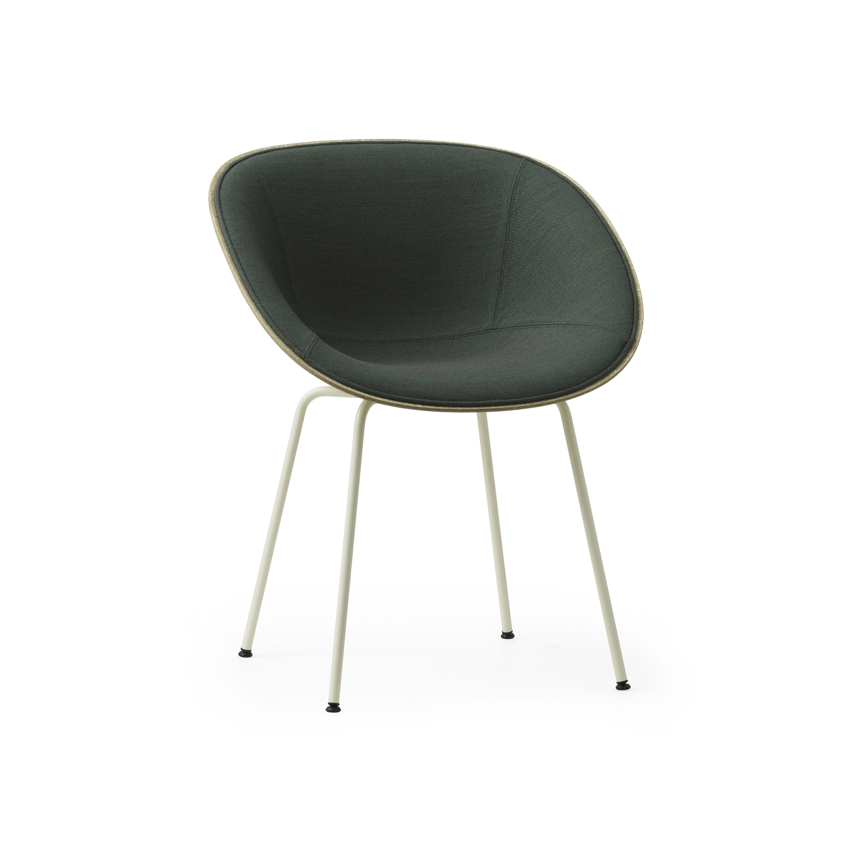 Display product Mat Armchair Front Upholstery Cream Steel - Hemp from manufacturer Normann Copenhagen