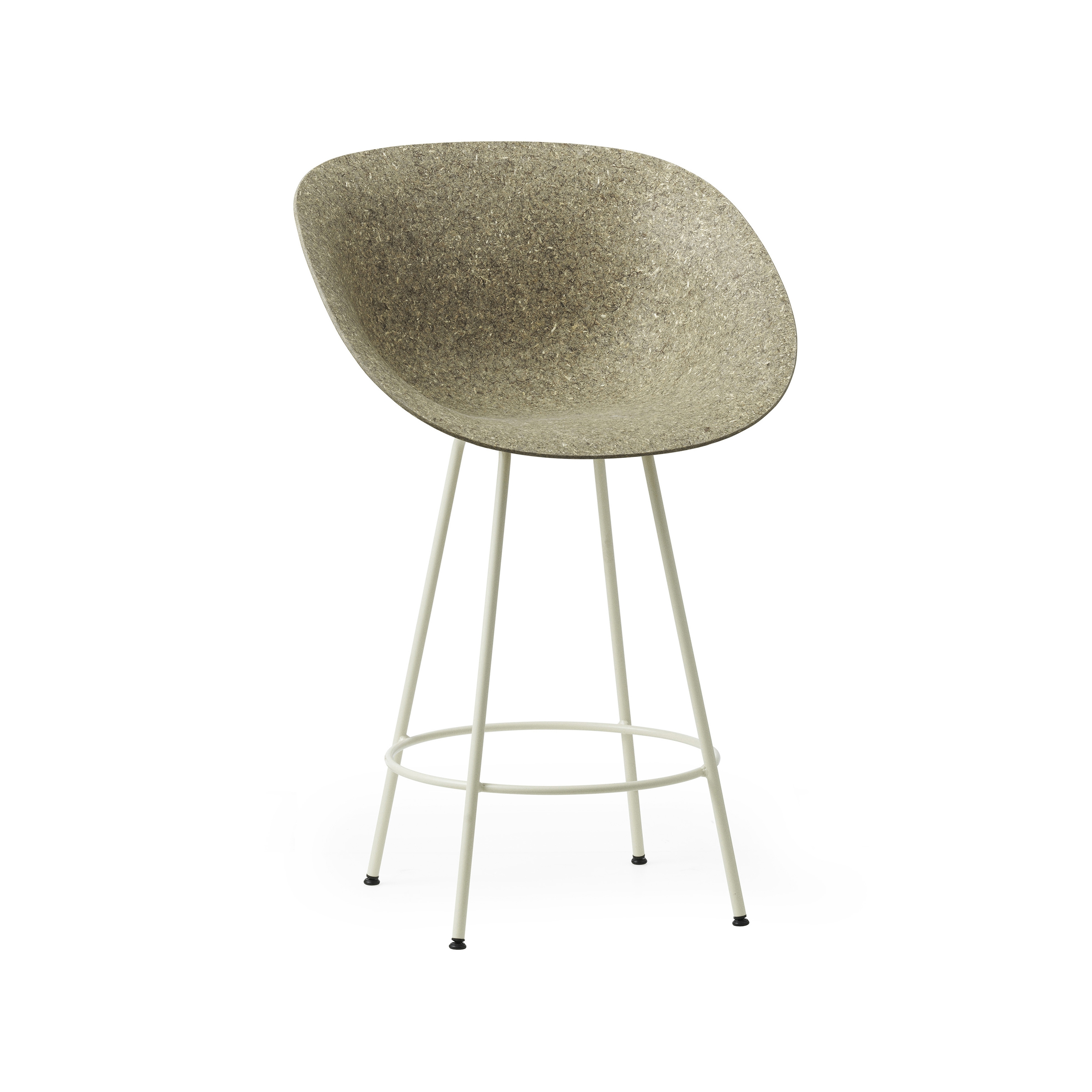 Mostra il prodotto Mat Bar Armchair 65 Creme Steel - Seaweed del produttore Normann Copenhagen