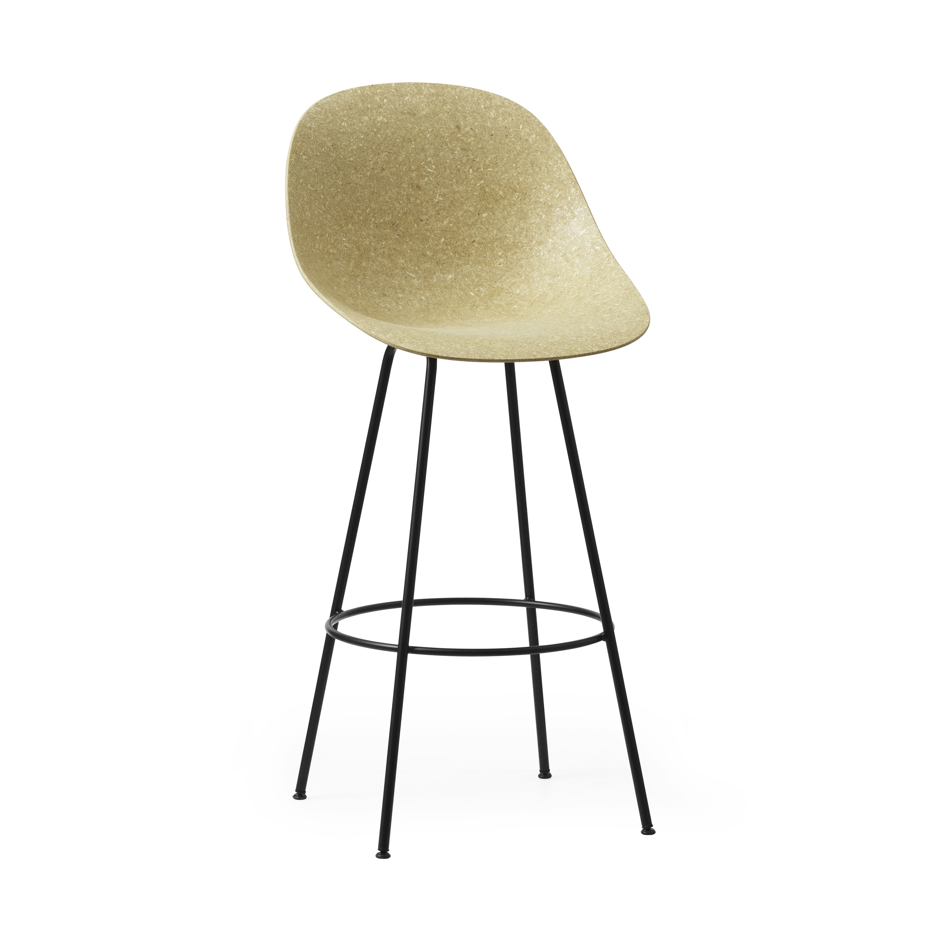 Display product Mat Barchair 75 cm Black Steel - Hemp from manufacturer Normann Copenhagen