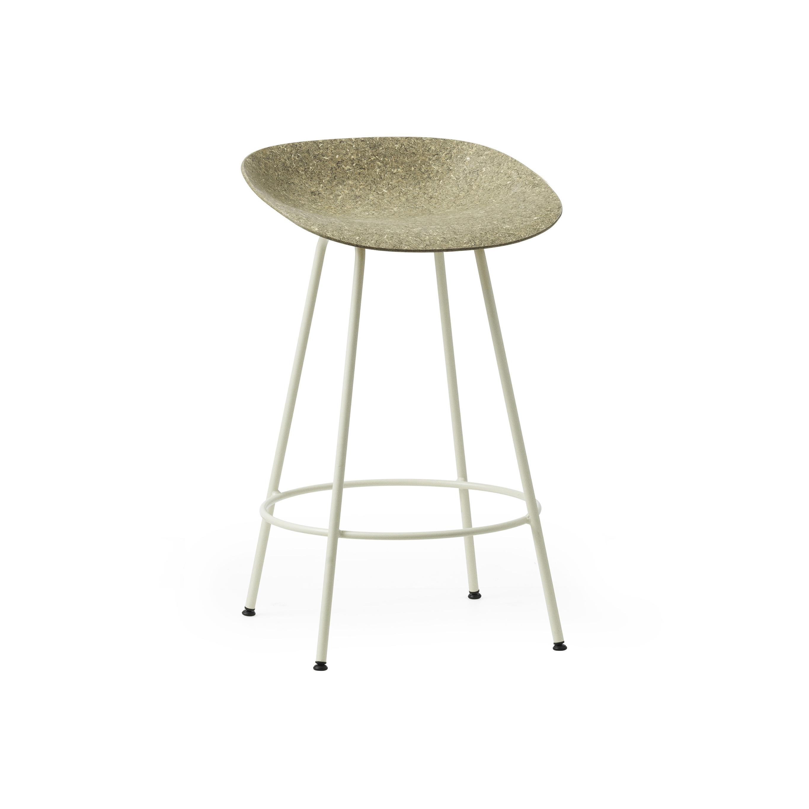 Mat Barstool 65 cm Cream Steel - Seaweed