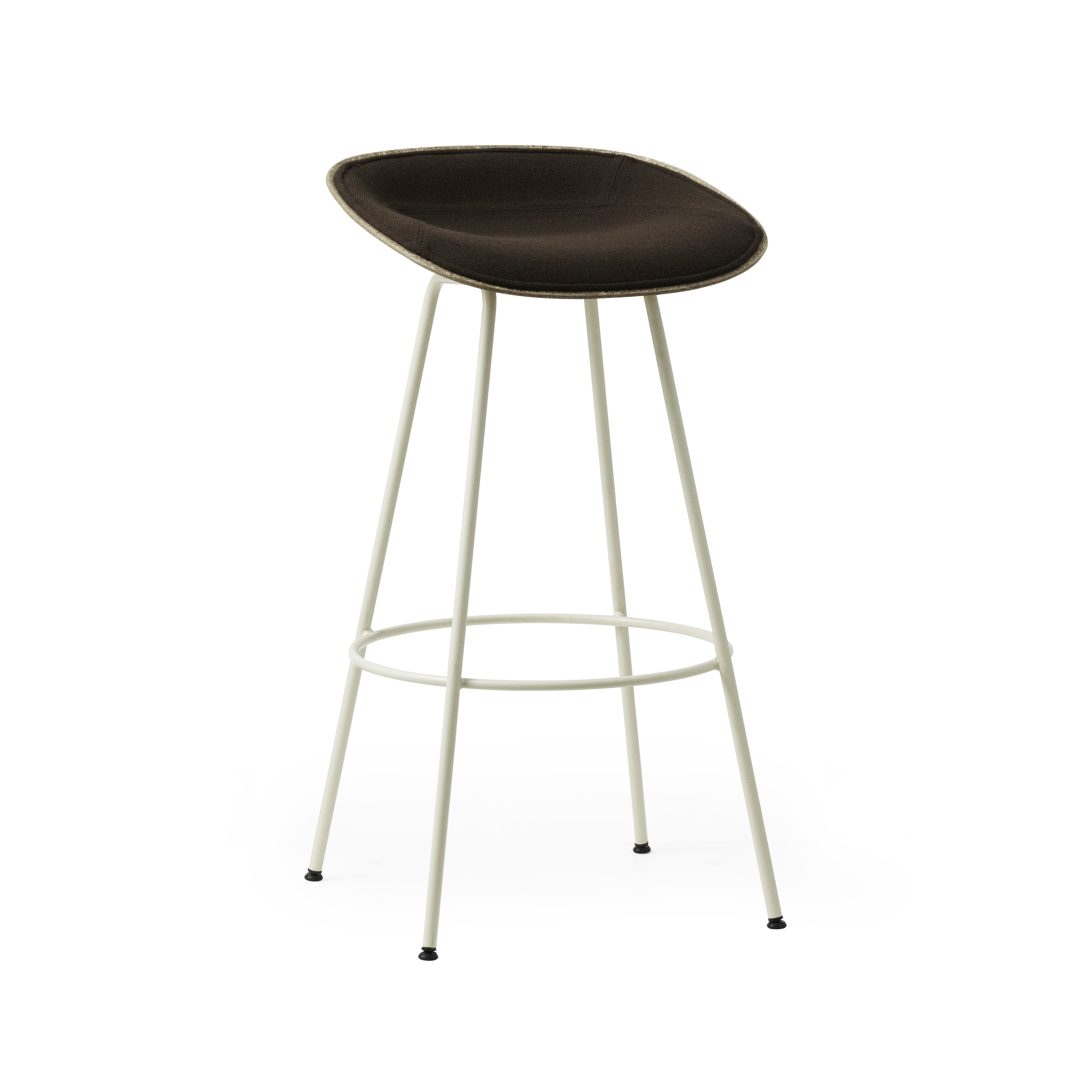 Display product Mat Barstool 75 cm Front Upholstery Creme Steel - Seaweed from manufacturer Normann Copenhagen