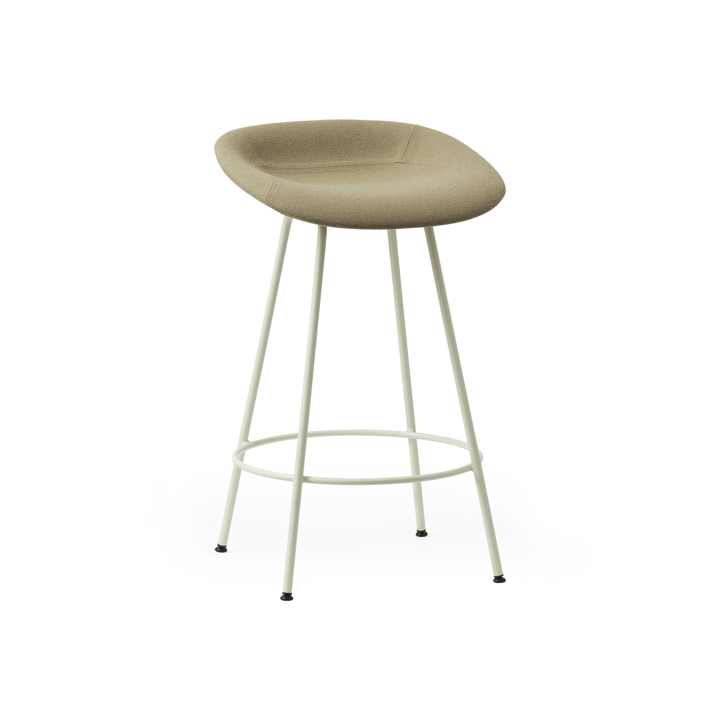 Mat Barstool 65 cm Full Upholstery Cream Steel