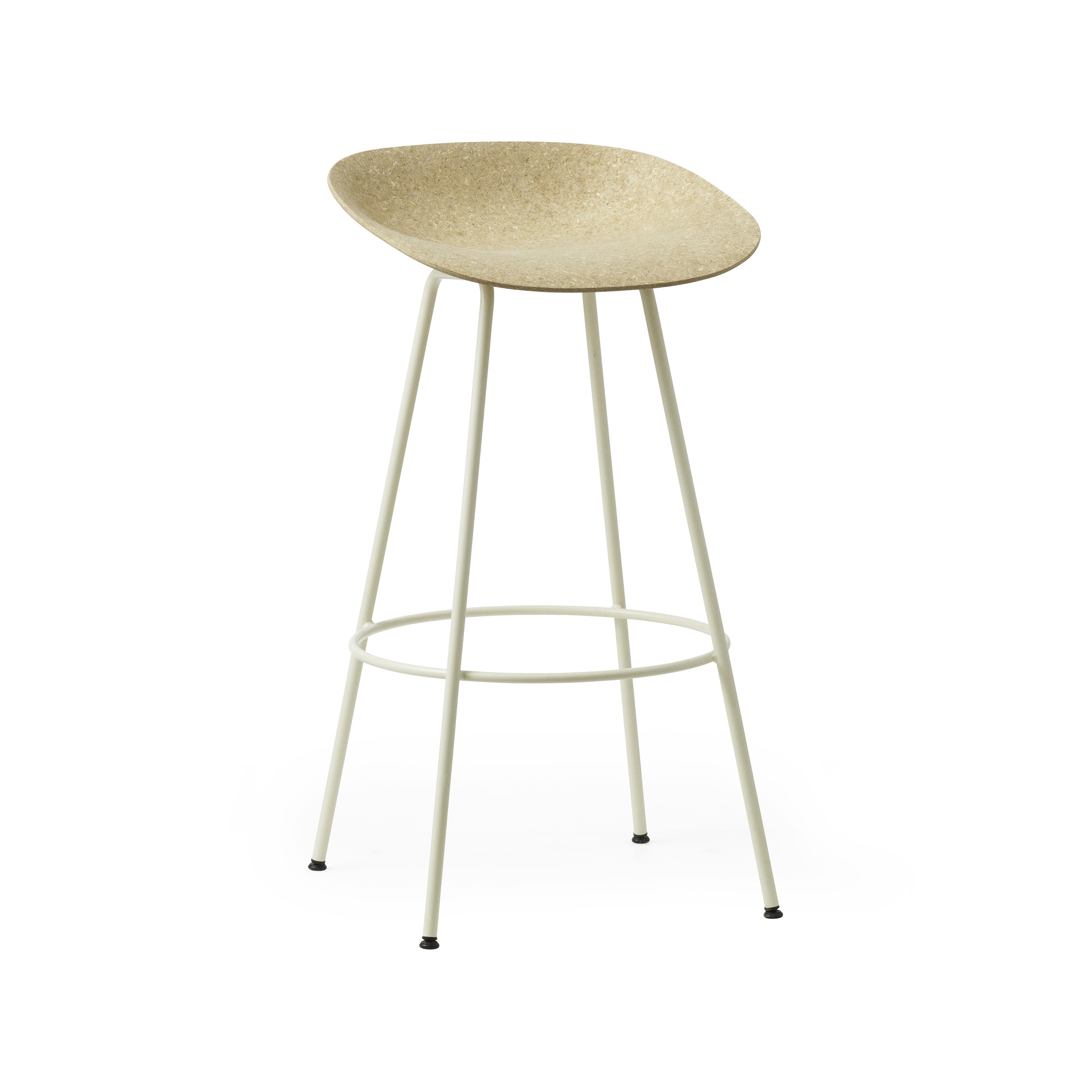 Display product Mat Barstool 75 cm Cream Steel - Hemp from manufacturer Normann Copenhagen