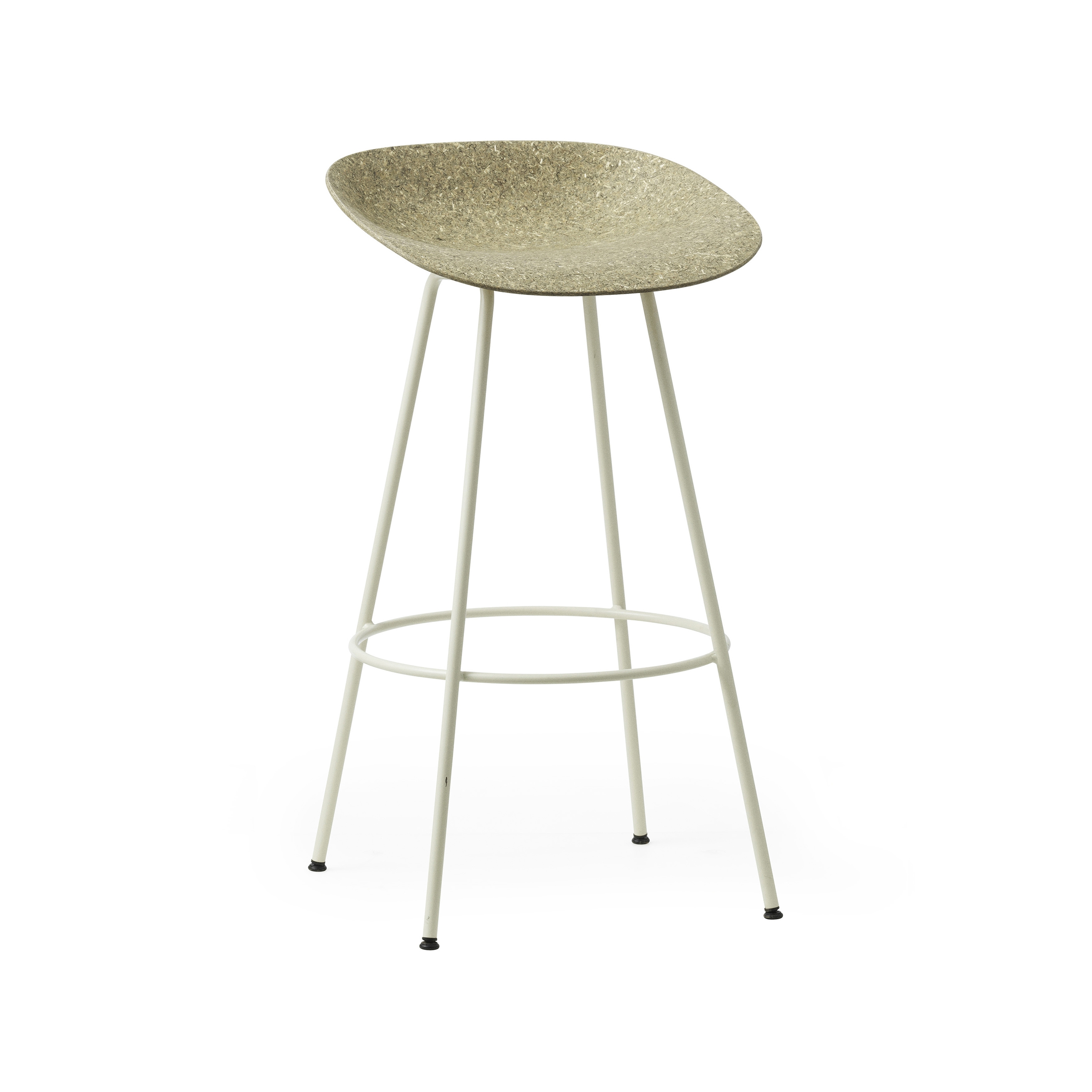 Mat Barstool 75 cm Cream Steel - Seaweed