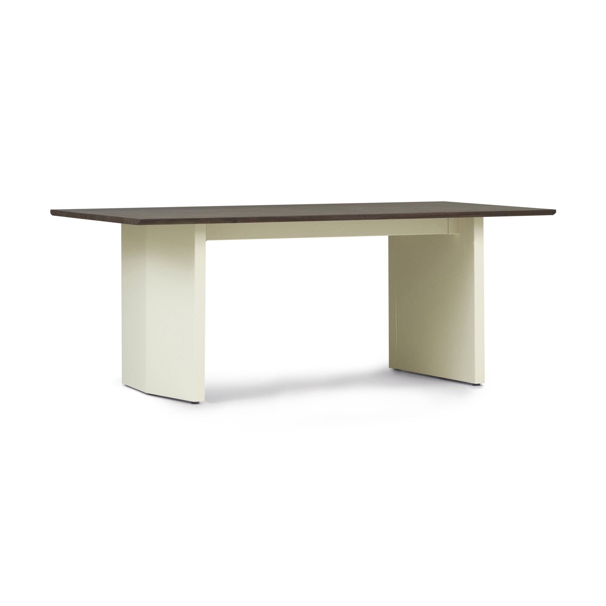 Panel Table 200x90cm Cream/Dark Brown