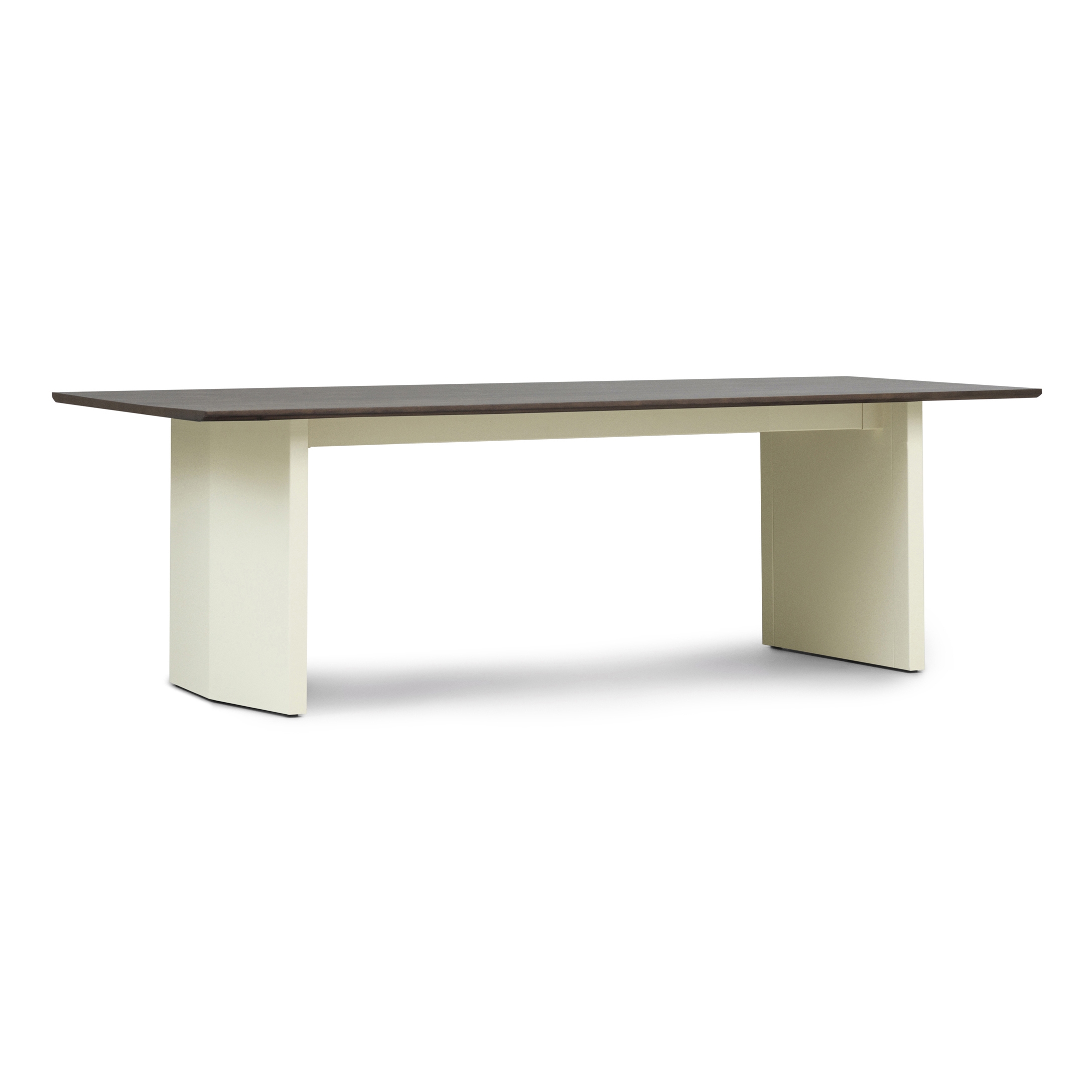 Panel Table 250x90cm Cream/Dark Brown