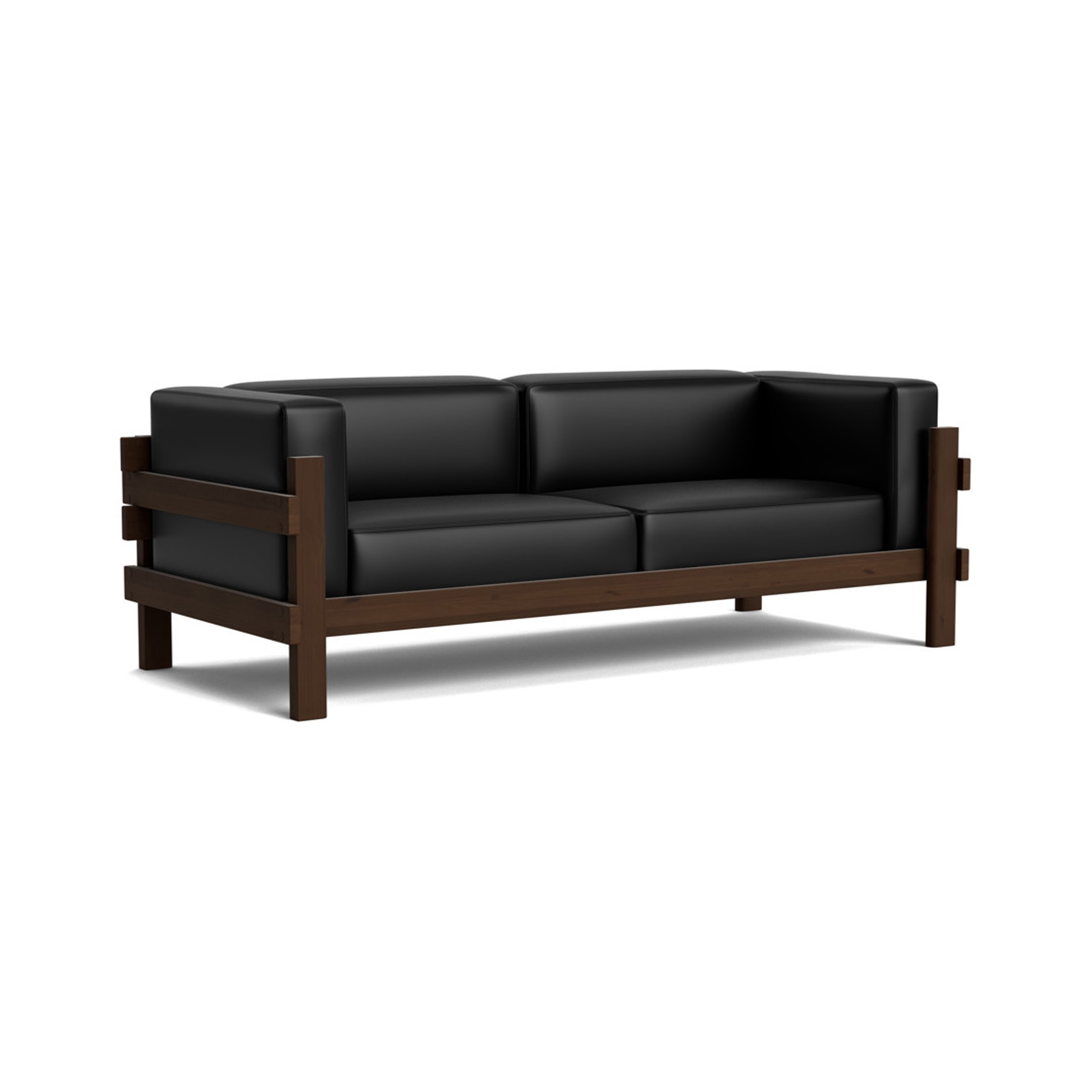 Kube Sofa 3-Seater Dark Brown Ultra Leather