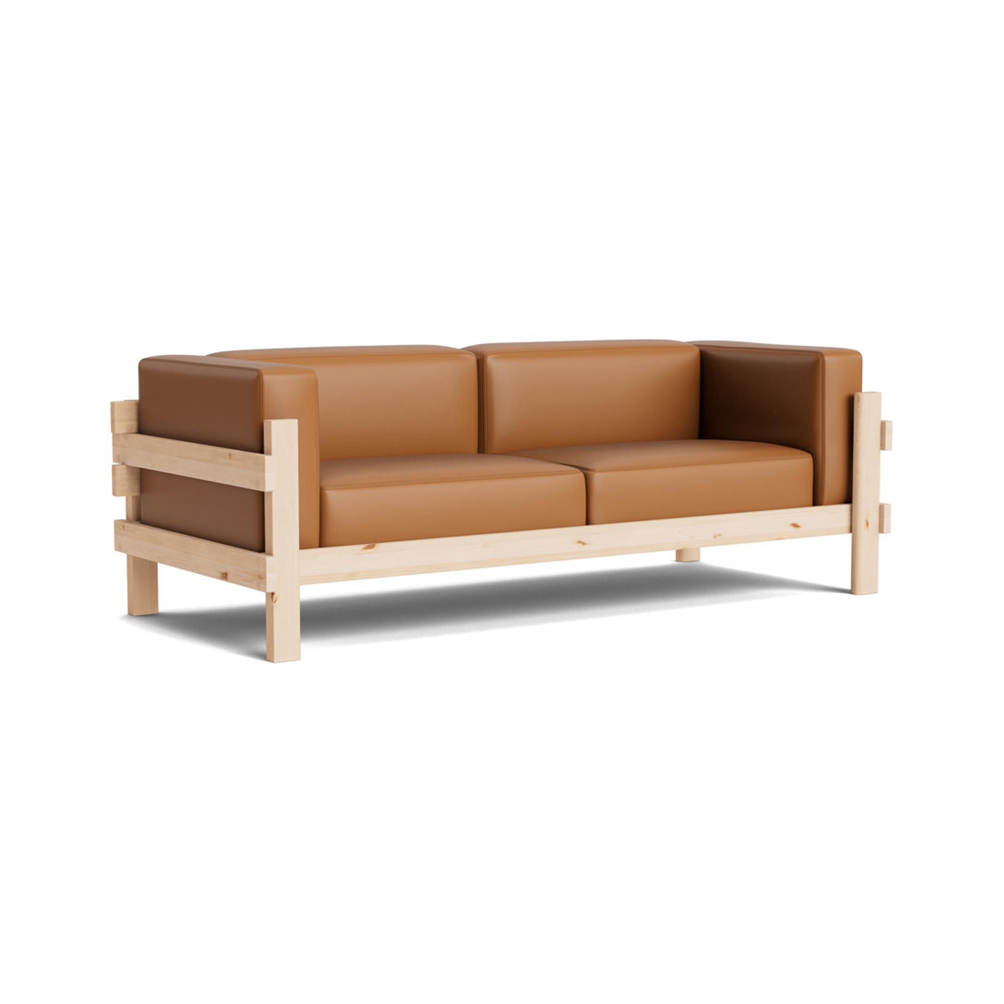 Kube Sofa 3-Seater Pine Ultra Leather