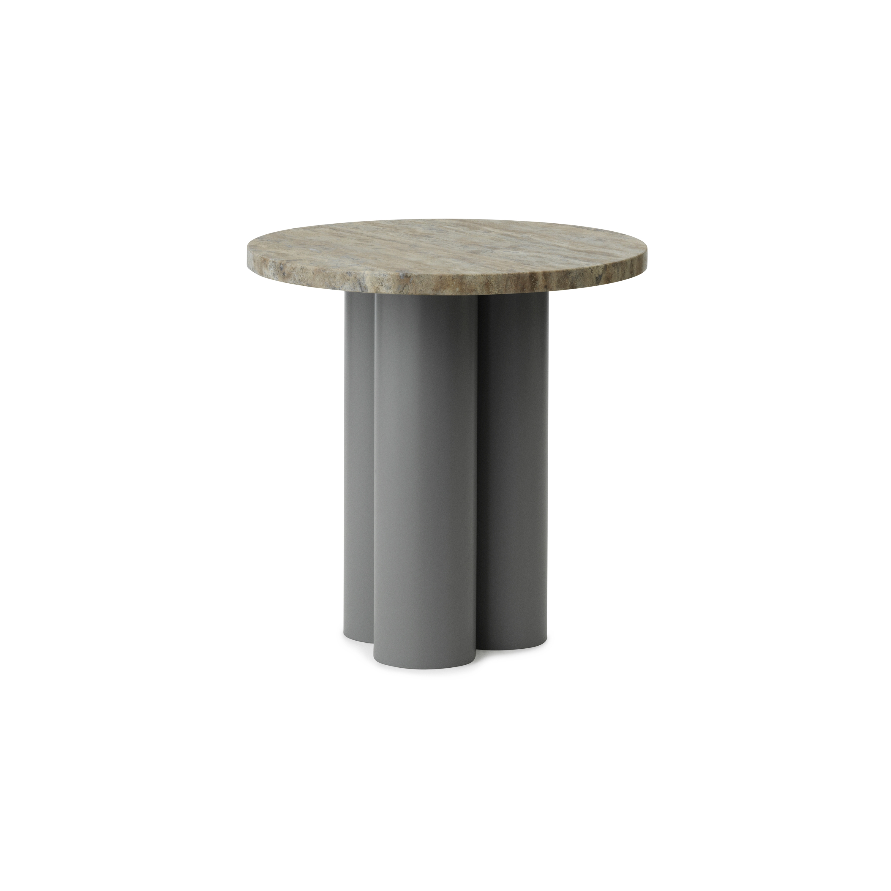 Dit Table Grey Travertine Silver