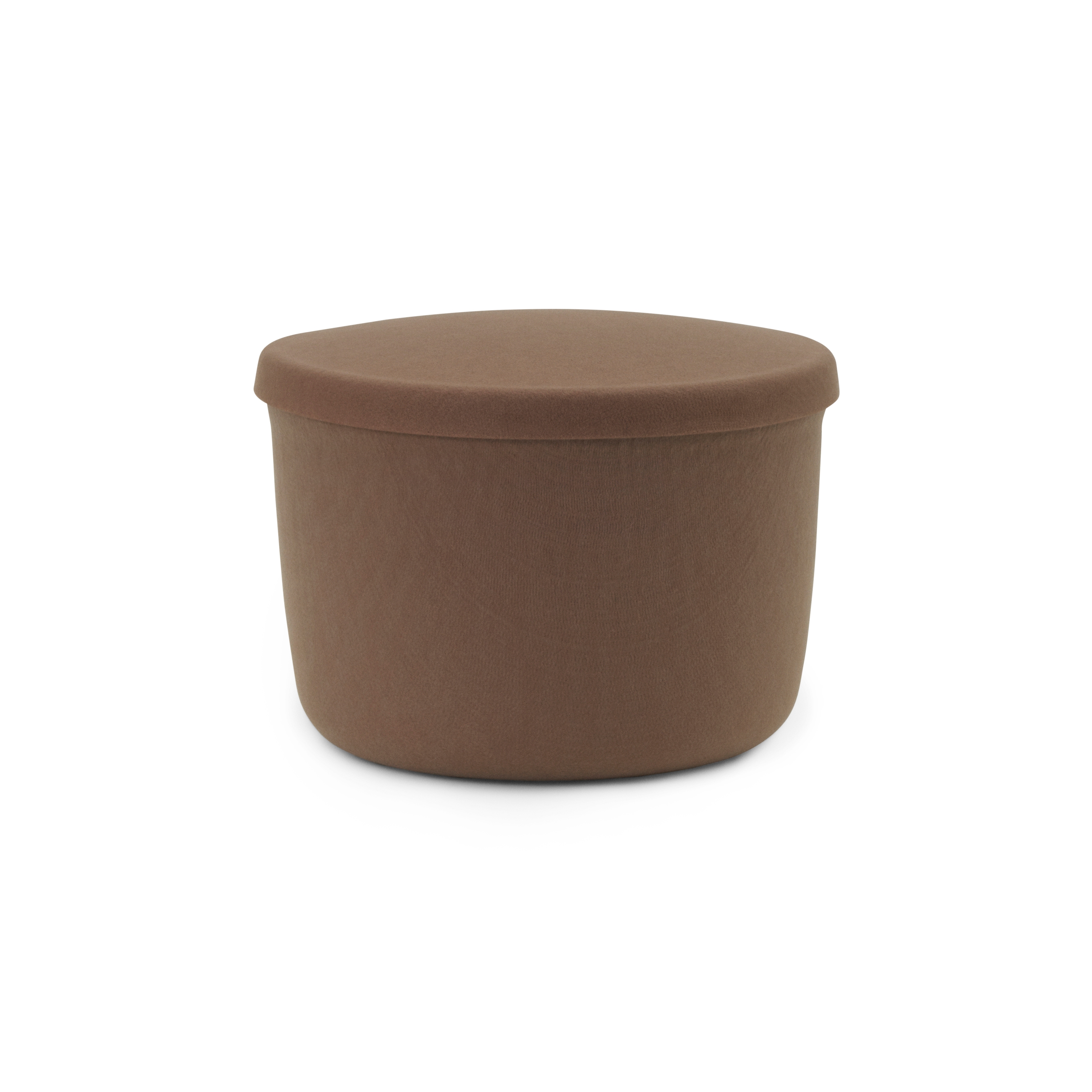 Hide Storage Pouf Small Brown
