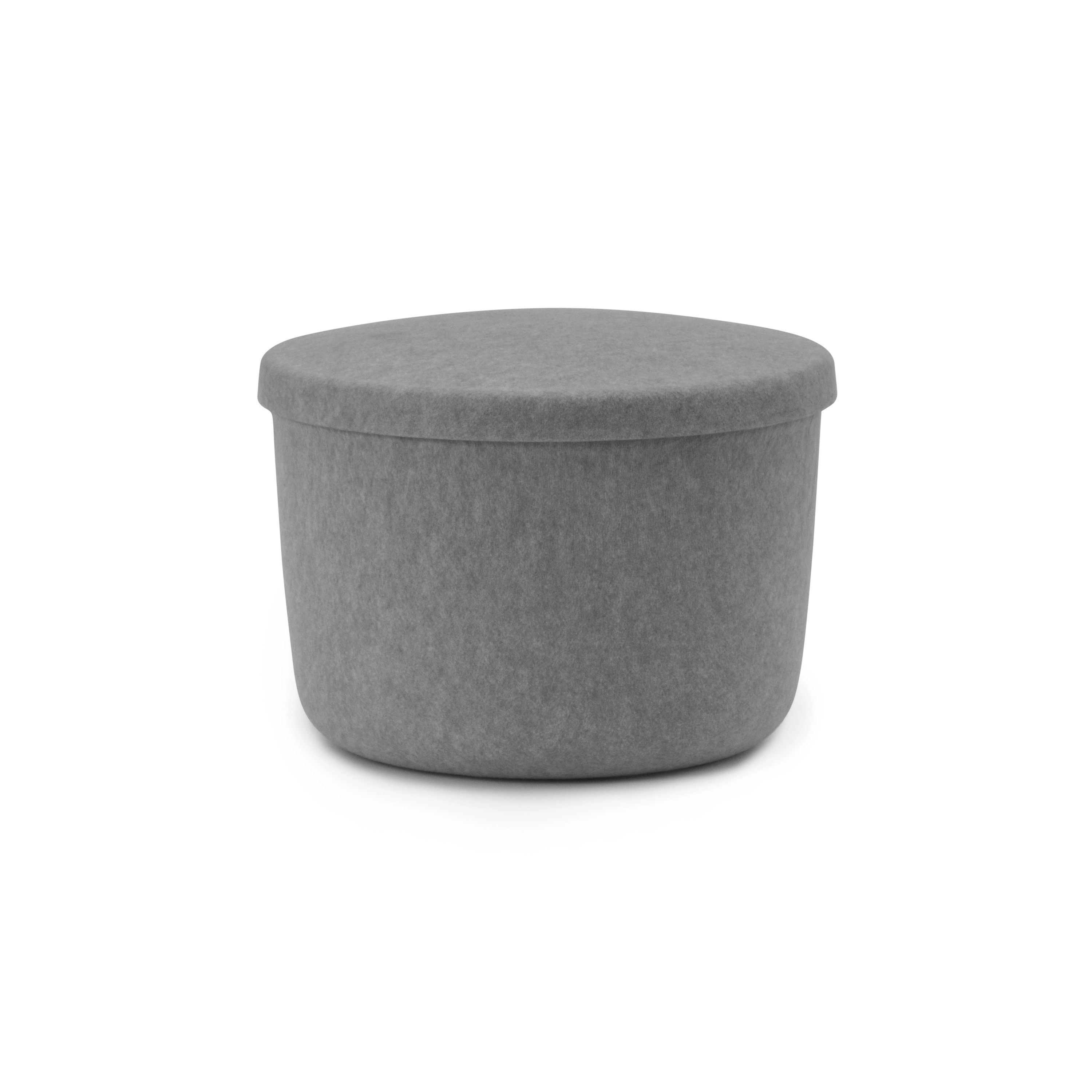 Hide Storage Pouf Small Grey