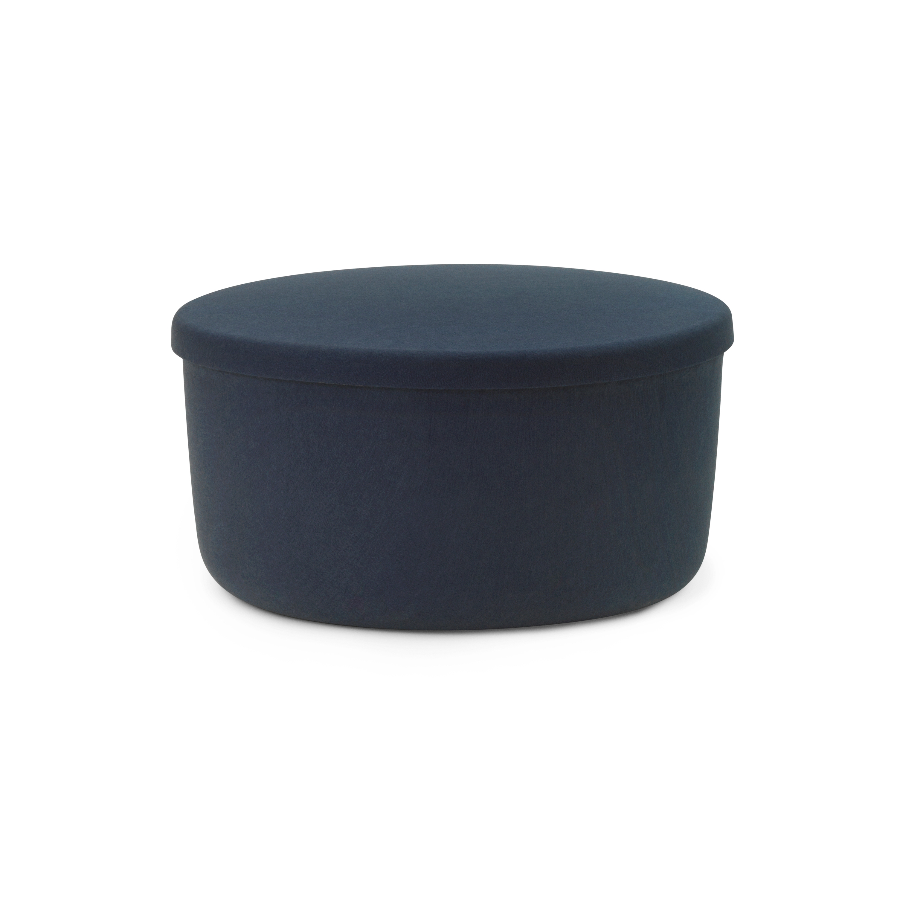 Hide Storage Pouf Large Steel Blue
