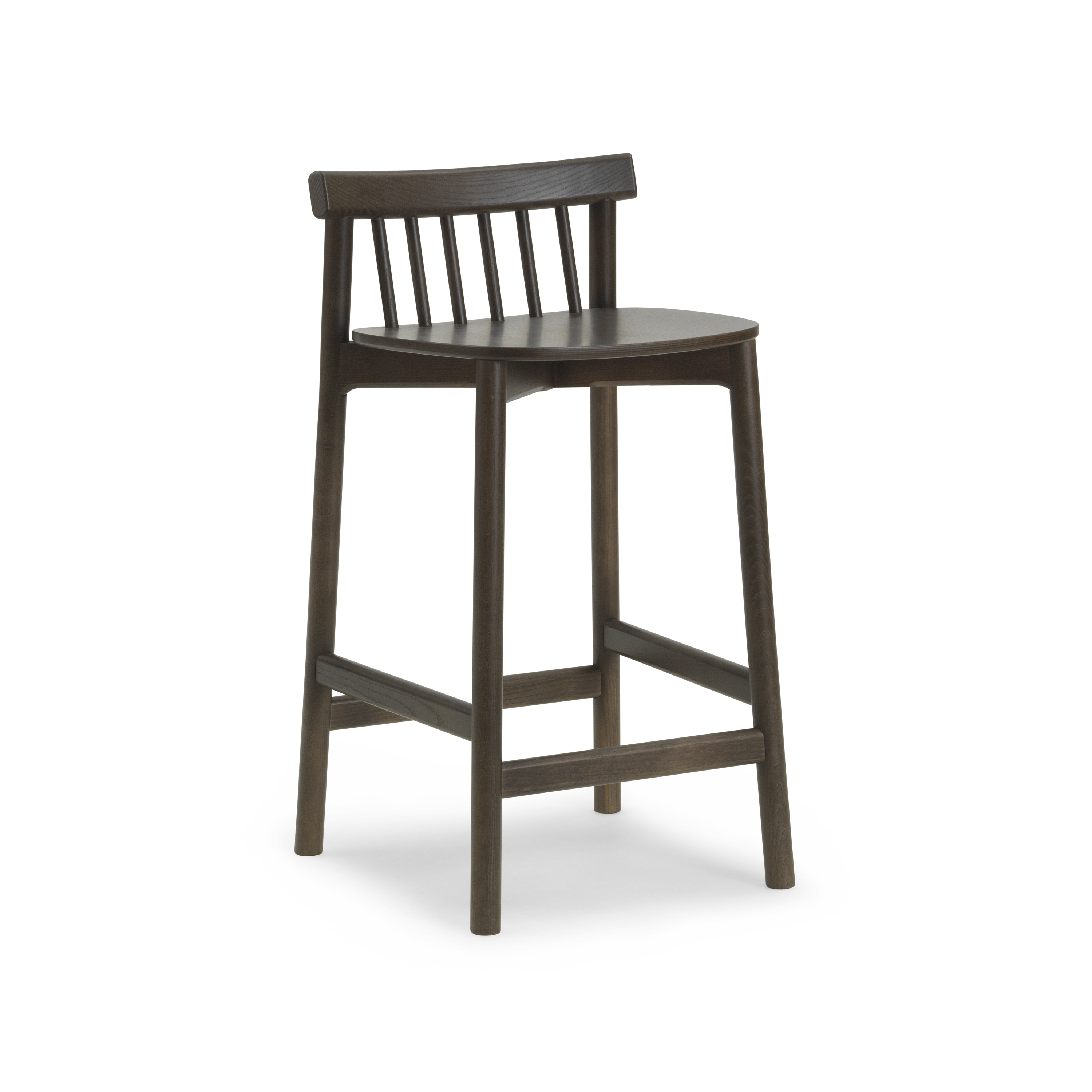 Display product Pind Barstool 65 cm Brown Stained Ash from manufacturer Normann Copenhagen