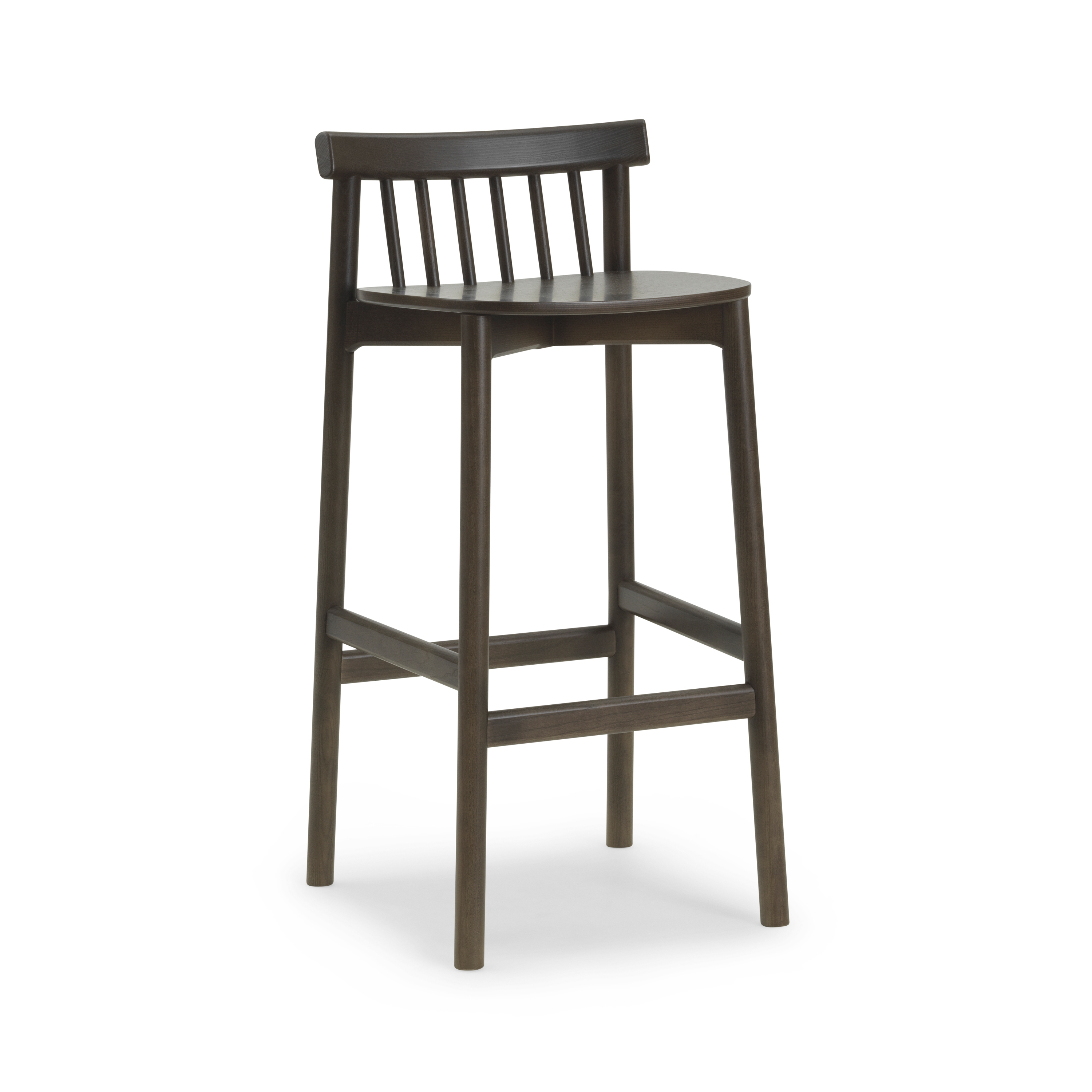 Pind Barstool 75 cm Brown Stained Ash