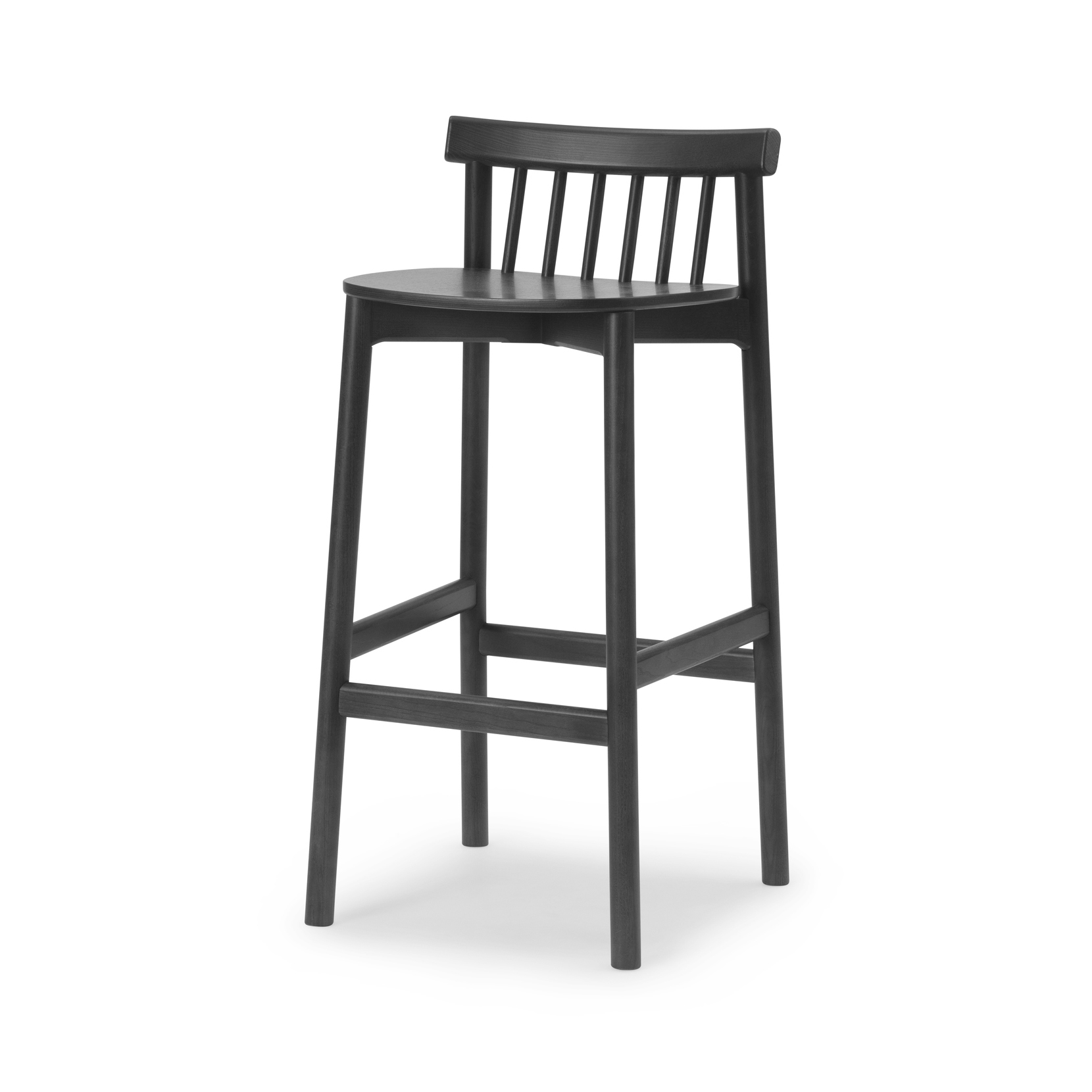 Pind Barstool 75 cm Black Stained Ash