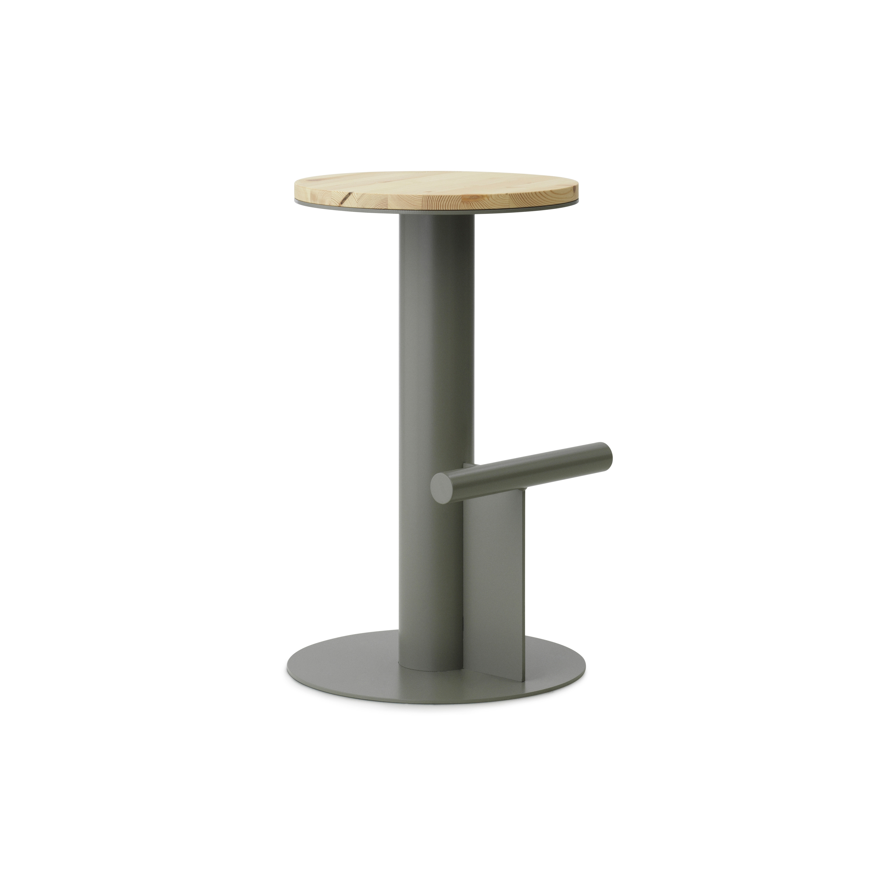 Pole Barstool 65 cm Pine/Grey