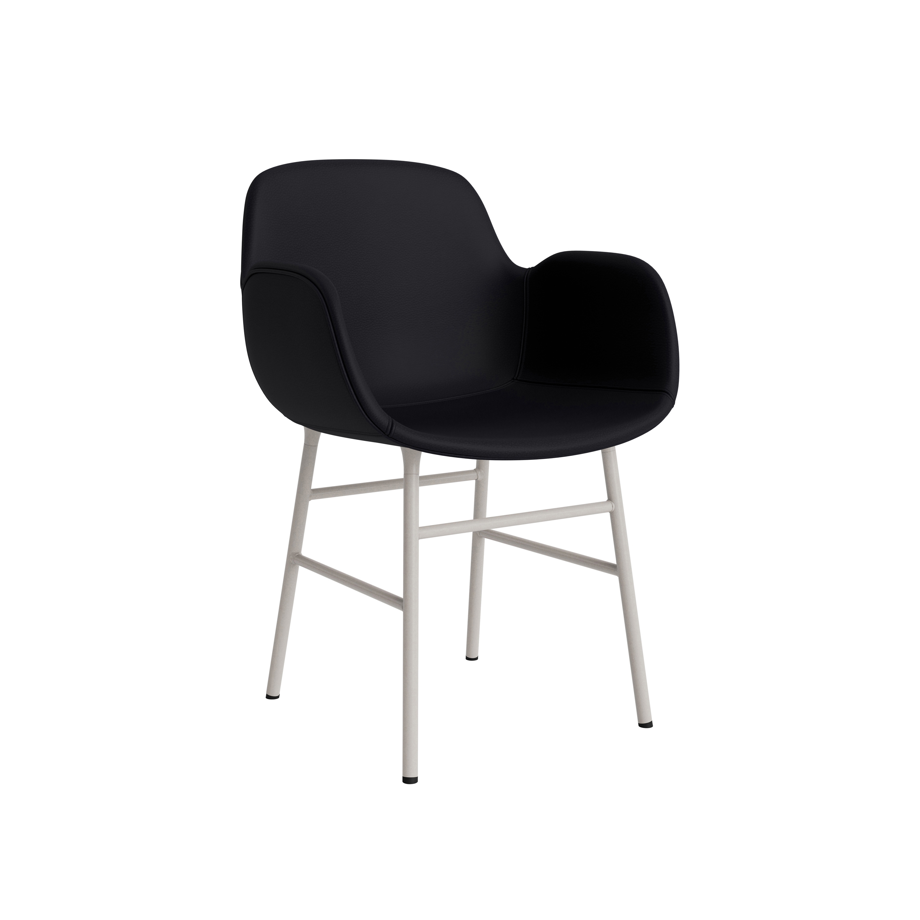 Form Armchair Full Upholstery Steel Warm Grey Ultra 41599