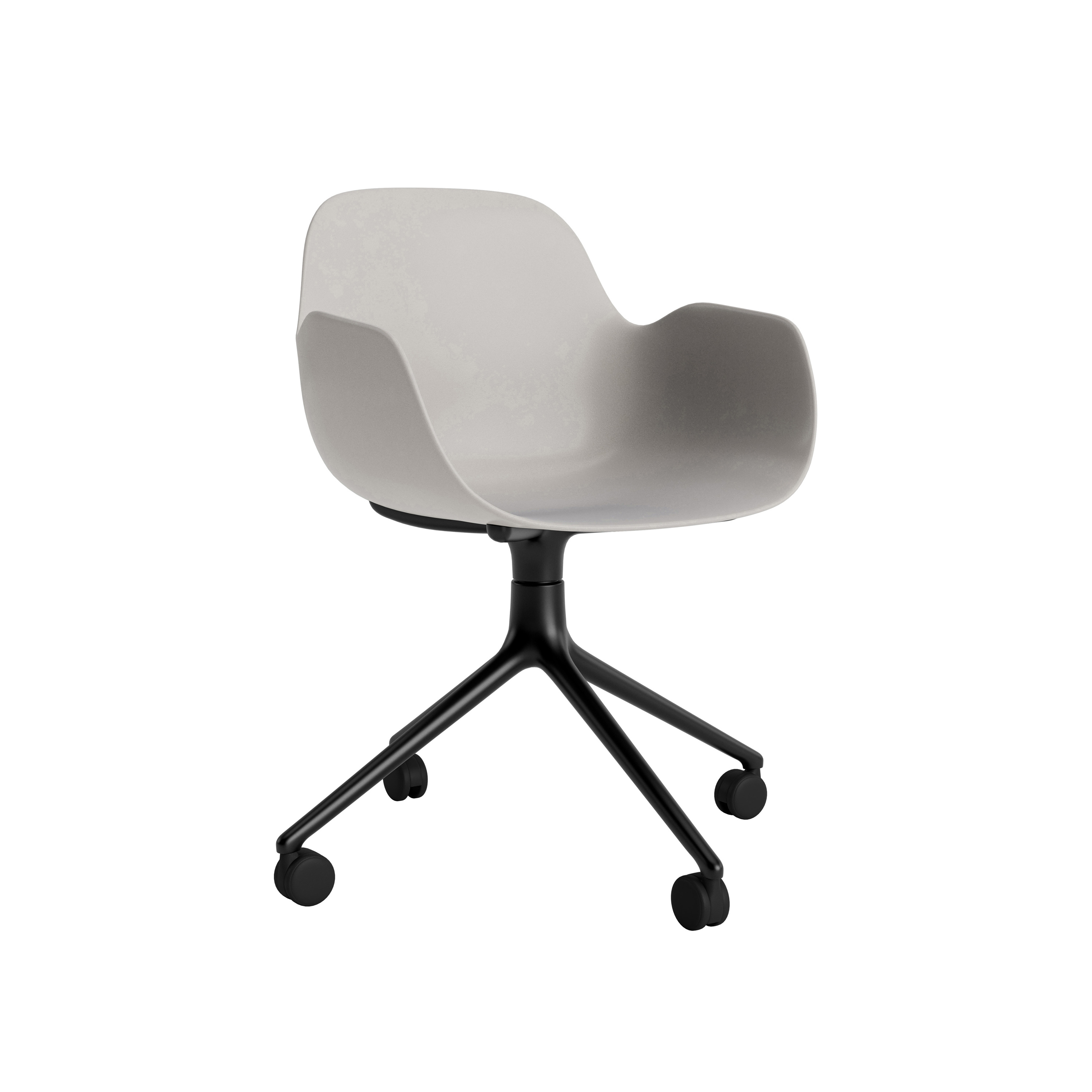 Display product Form Armchair Swivel 4W Black Alu Warm Grey from manufacturer Normann Copenhagen