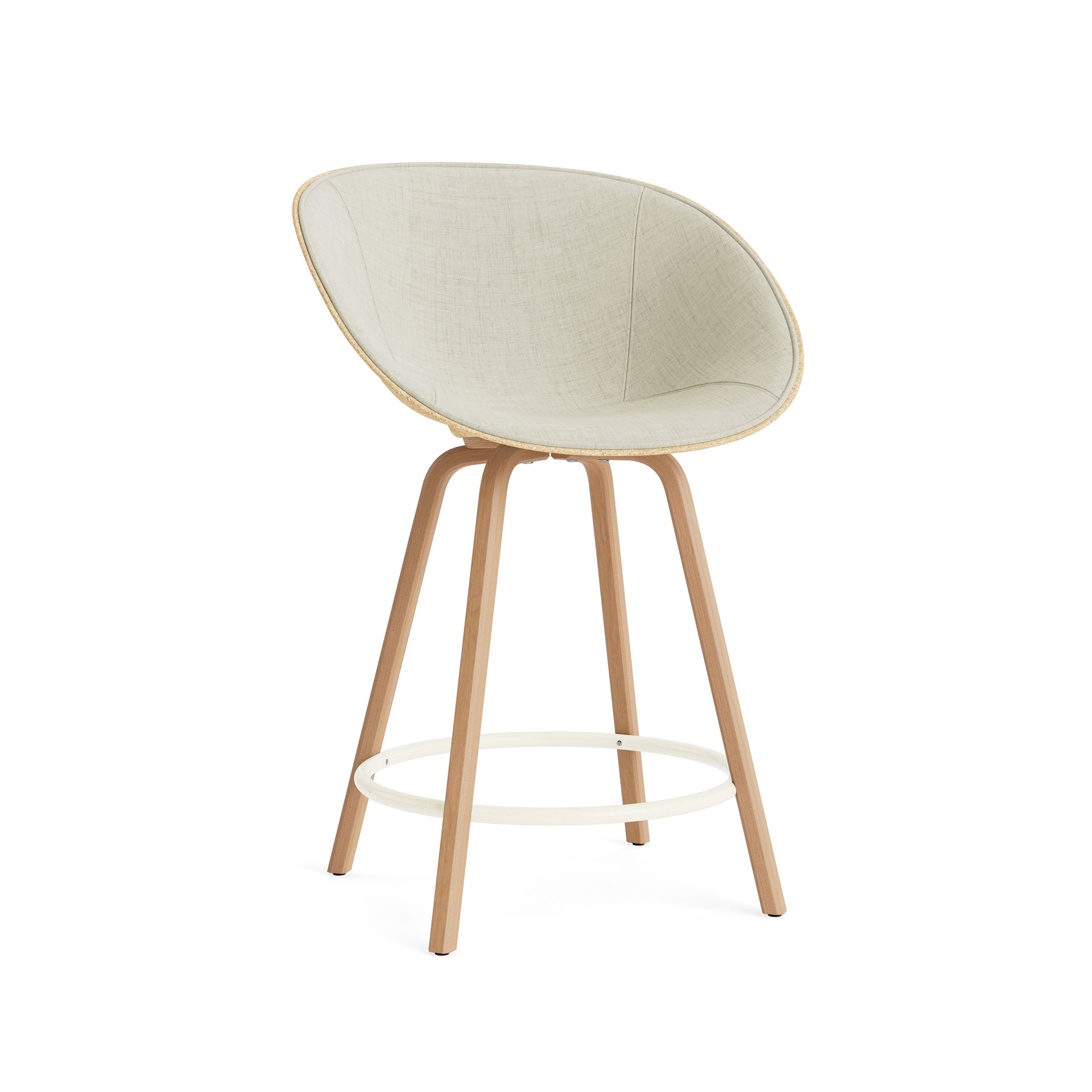 Afficher le produit Mat Bar Armchair 65 cm Front Upholstery Hemp Beech/Cream du fabricant Normann Copenhagen