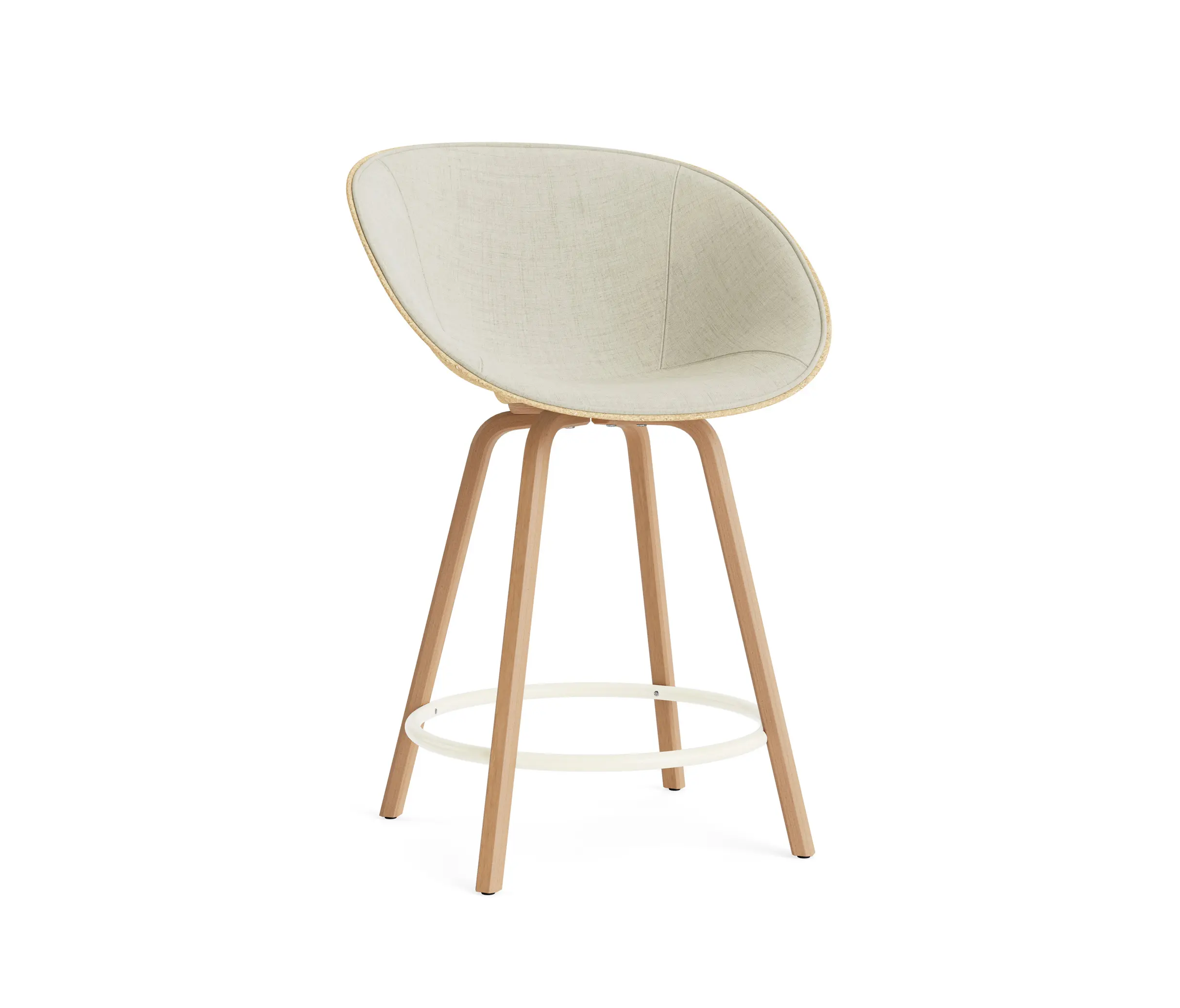 Normann Copenhagen - Mat Bar Armchair 65 cm Front Upholstery Hemp Beech/Cream