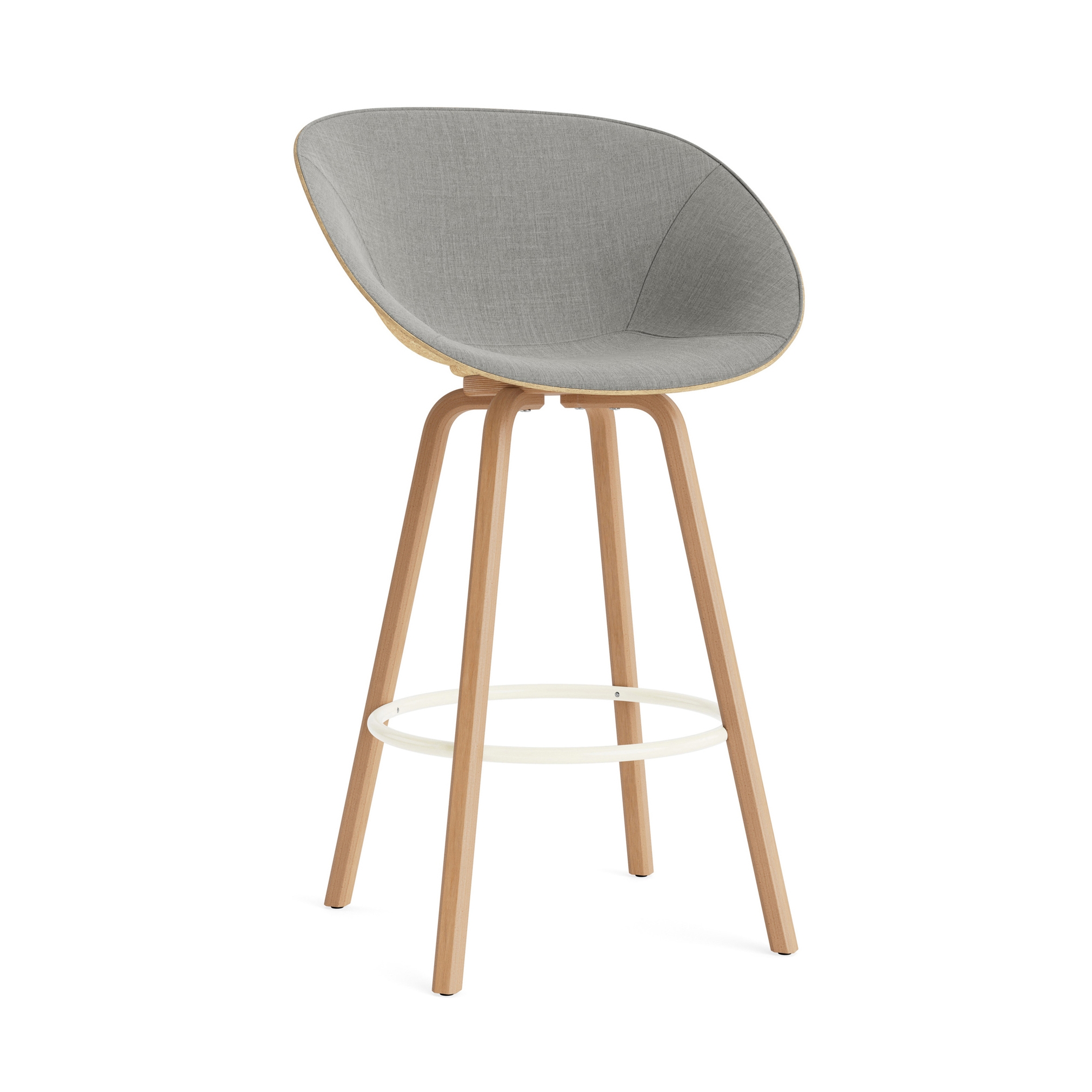 Display product Mat Bar Armchair 75 cm Front Upholstery Hemp Beech/Cream from manufacturer Normann Copenhagen