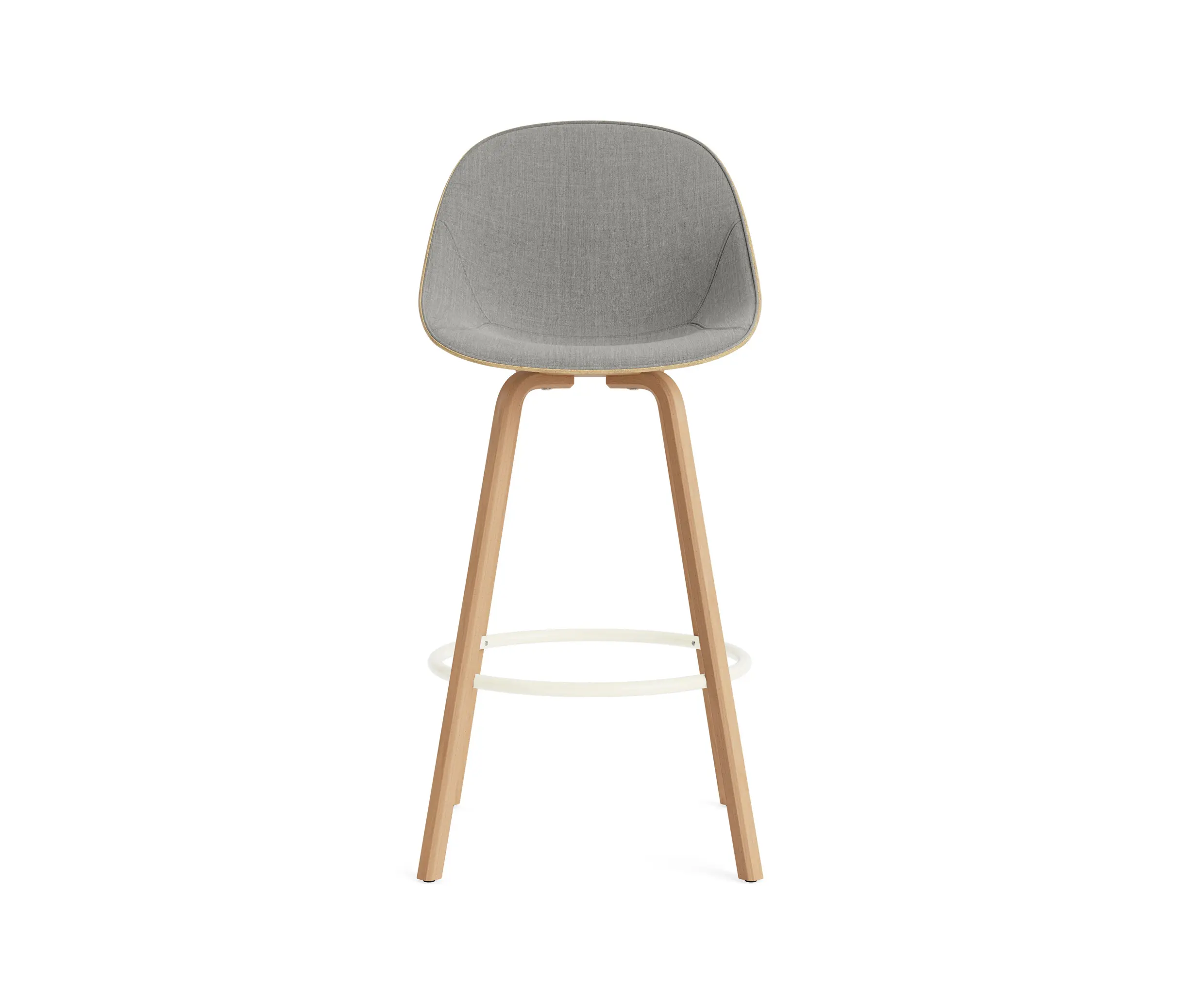 Normann Copenhagen - Mat Bar Chair 75 cm Front Upholstery Hemp Beech/Cream