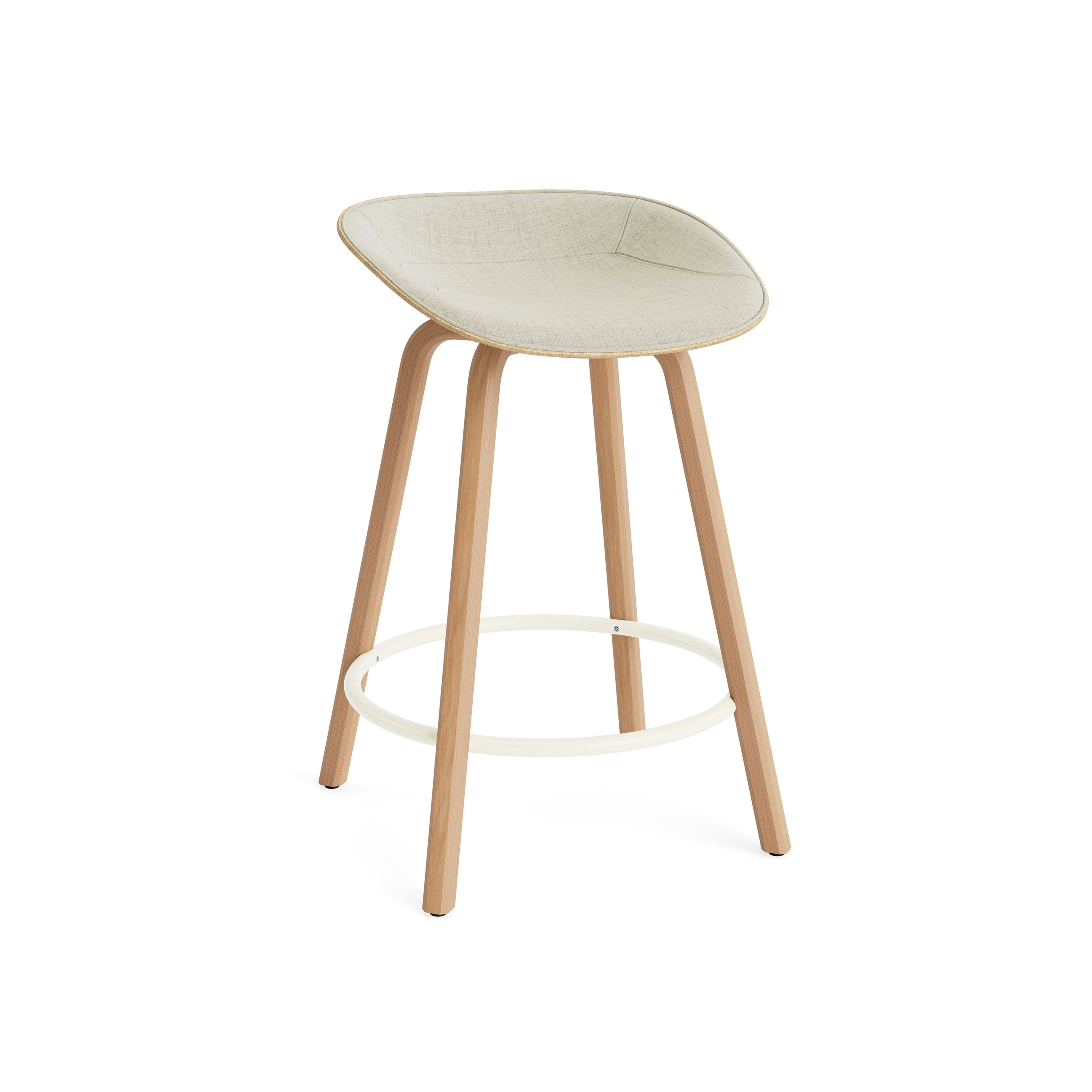 Display product Mat Barstool 65 cm Front Upholstery Hemp Beech/Cream from manufacturer Normann Copenhagen