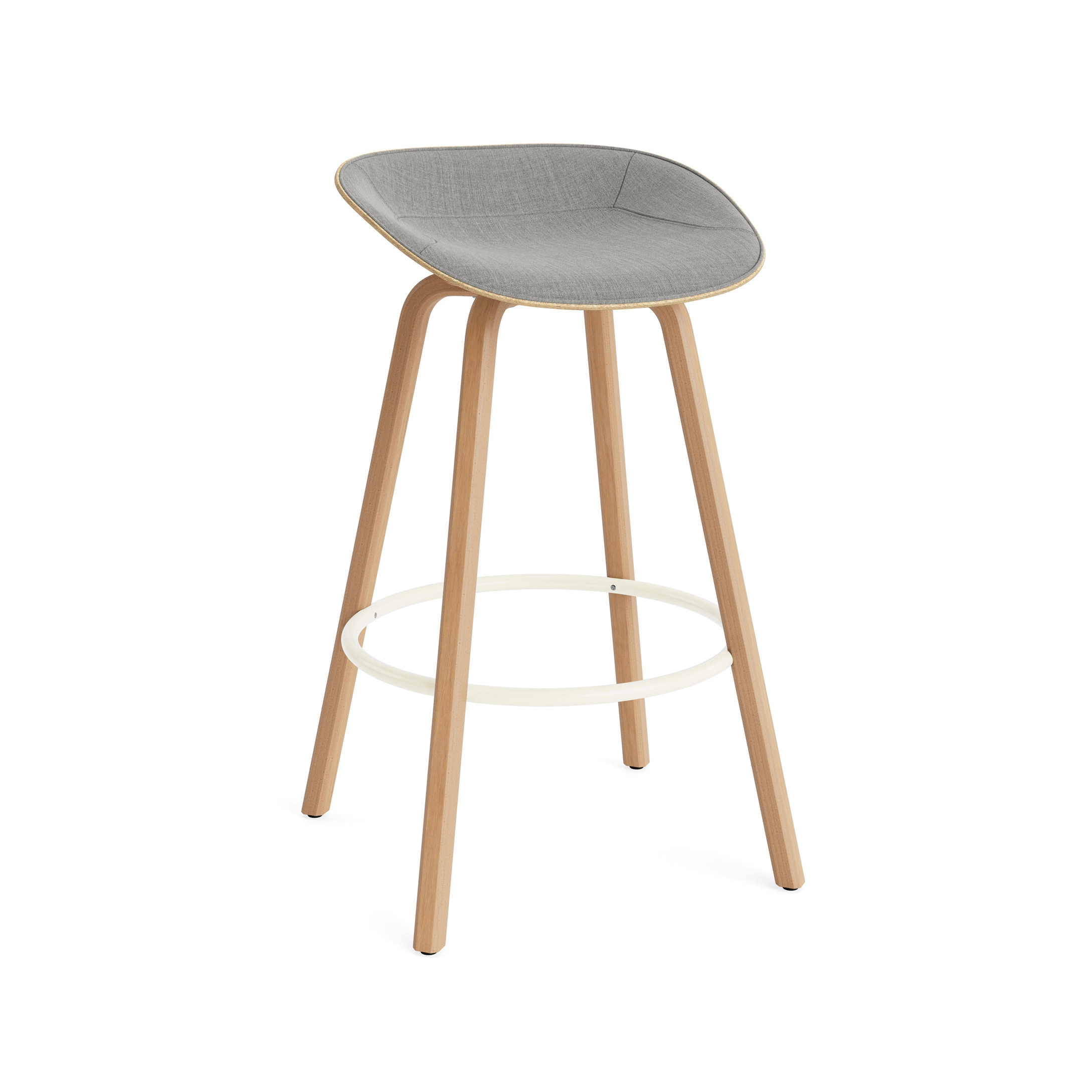 Display product Mat Barstool 75 cm Front Upholstery Hemp Beech/Cream from manufacturer Normann Copenhagen