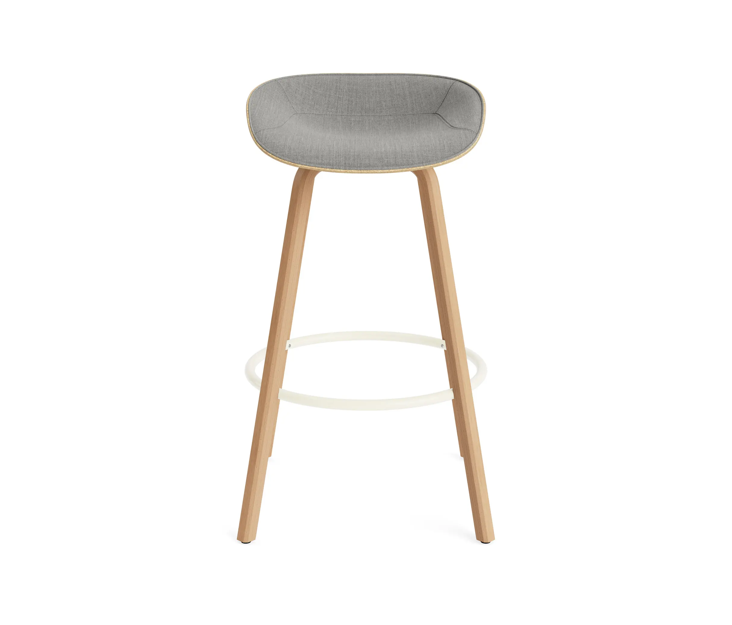 Normann Copenhagen - Mat Barstool 75 cm Front Upholstery Hemp Beech/Cream