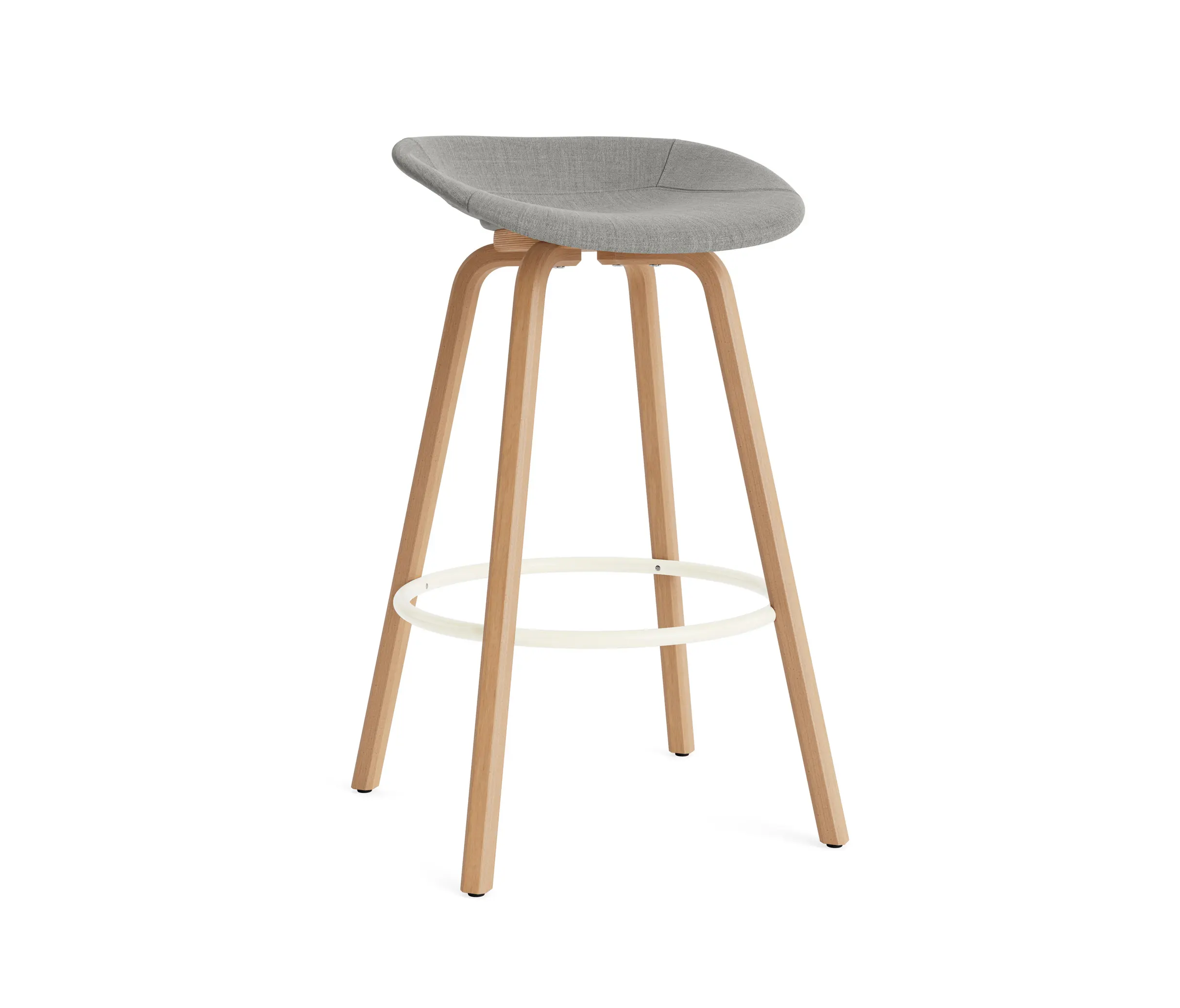 Normann Copenhagen - Mat Barstool 75 cm Full Upholstery Beech/Cream