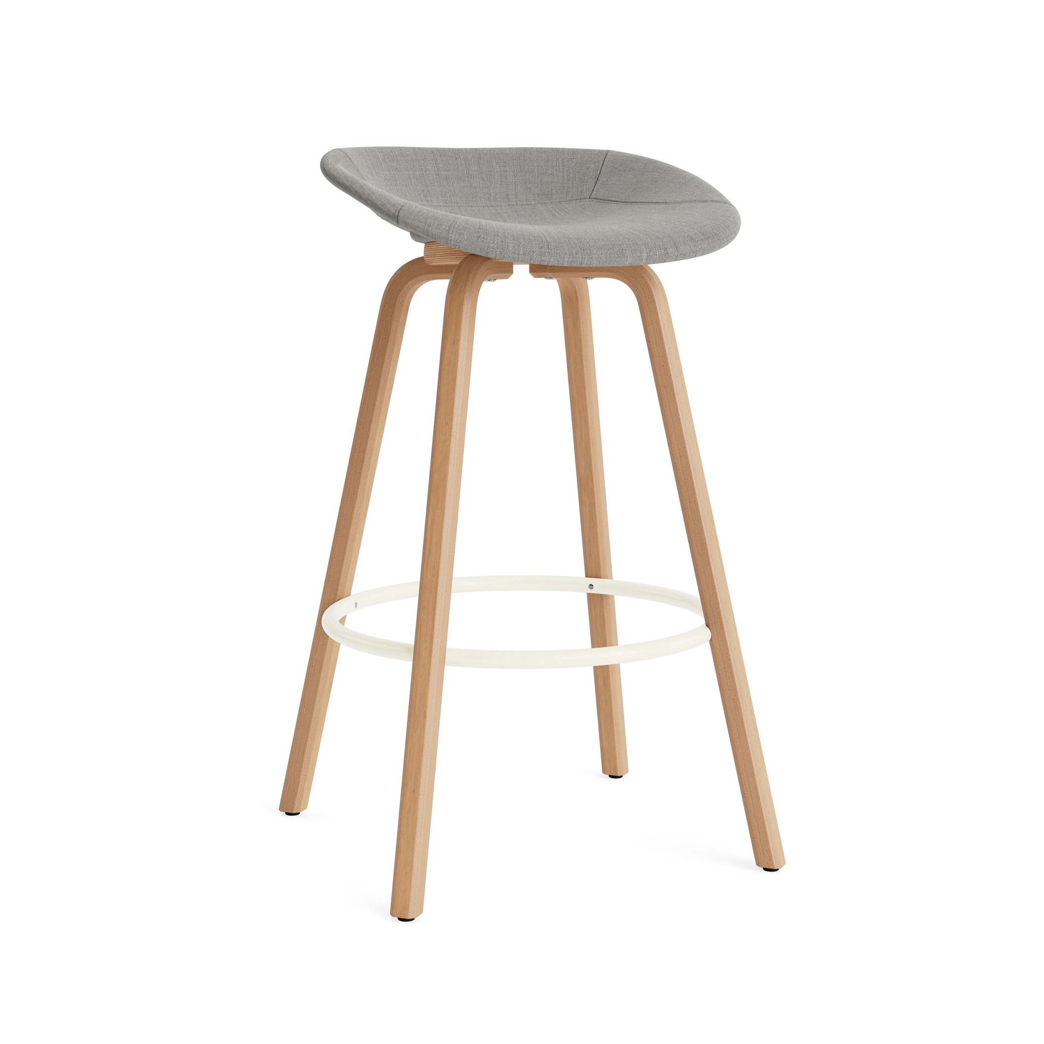 Display product Mat Barstool 75 cm Full Upholstery Beech/Cream from manufacturer Normann Copenhagen
