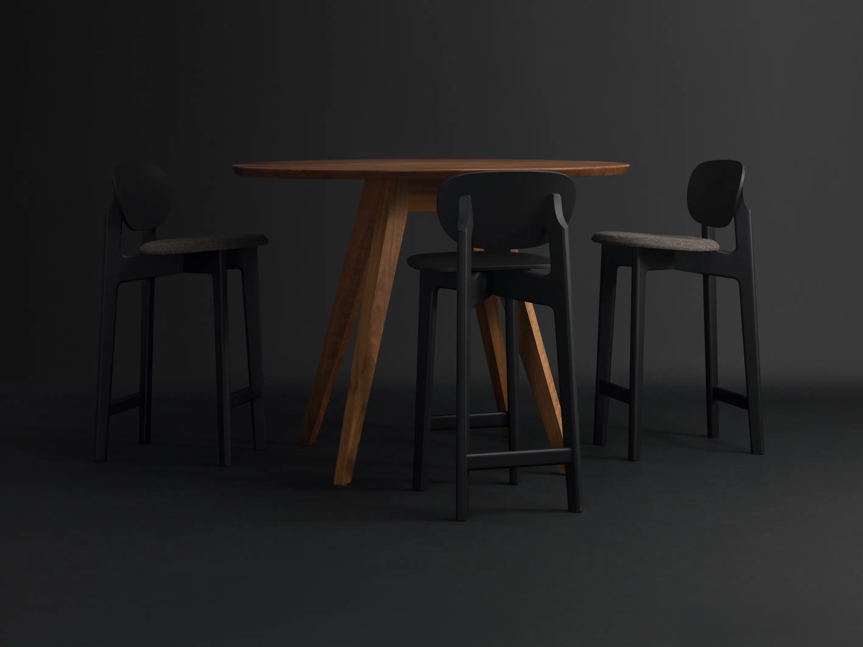 Zeitraum - Zenso Bar Fully Upholstered Seat and Wooden Back