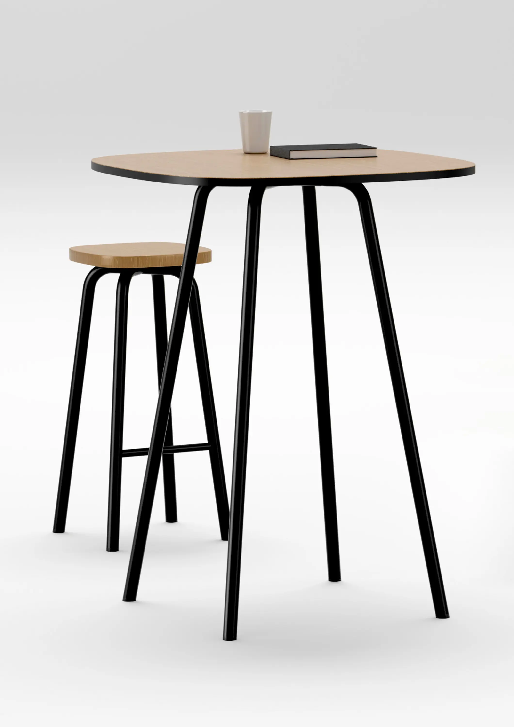 Cascando - Pully oak stool | Square