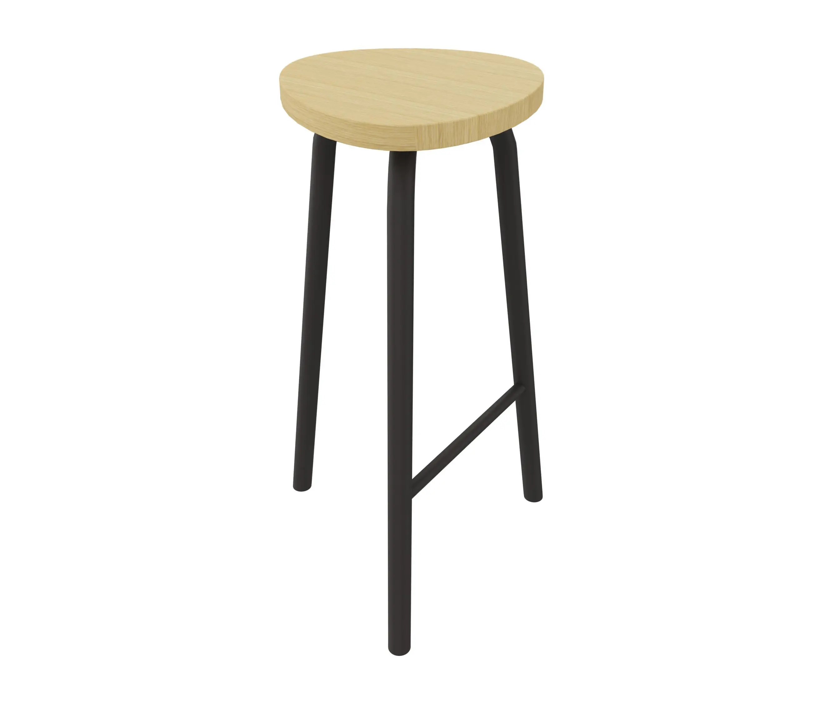 Cascando - Pully oak stool | Triangular