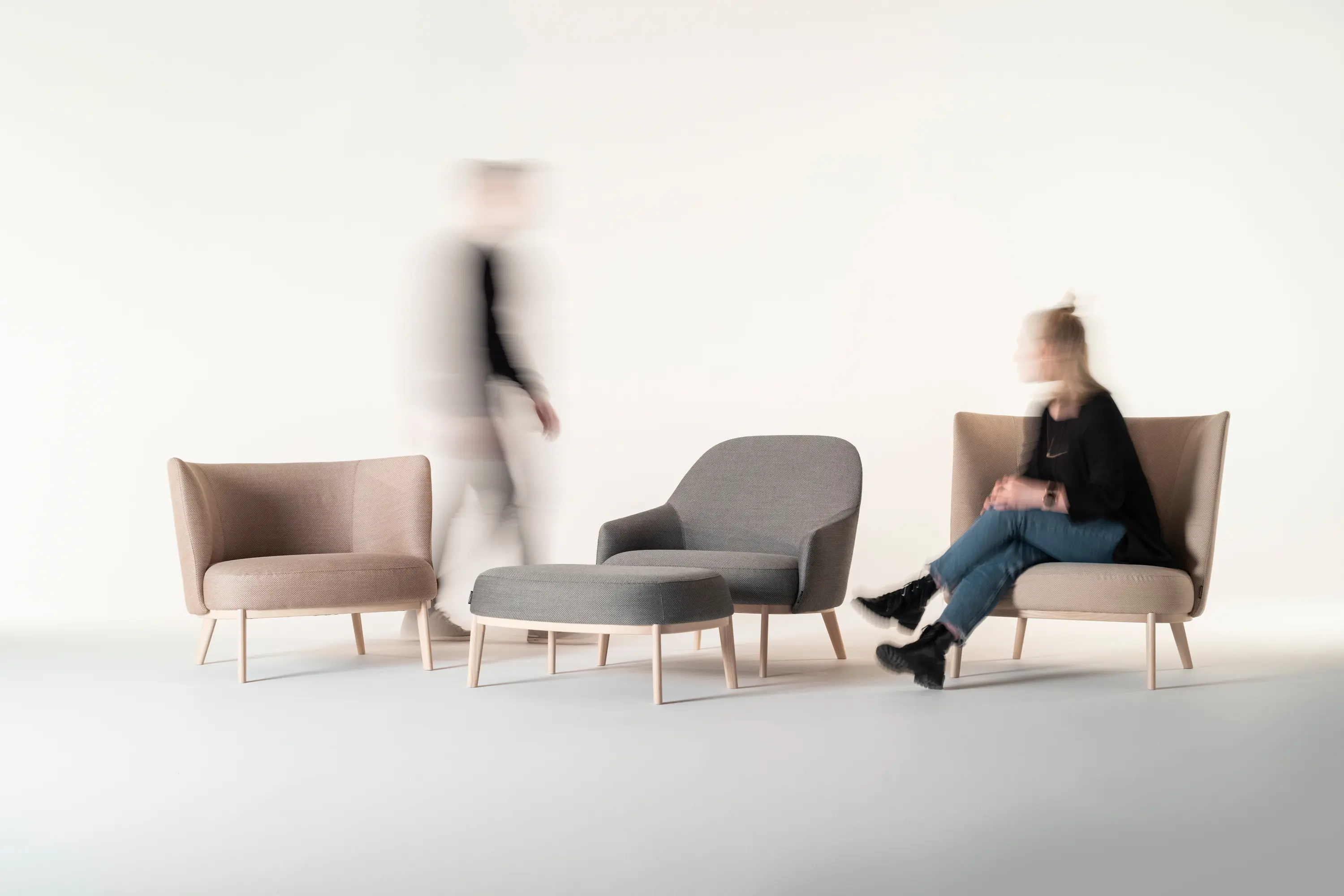 OFFECCT - Shift Wood Ottoman