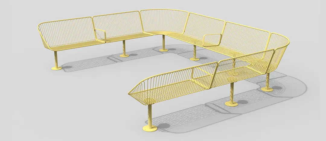 nola - Korg modular backed bench