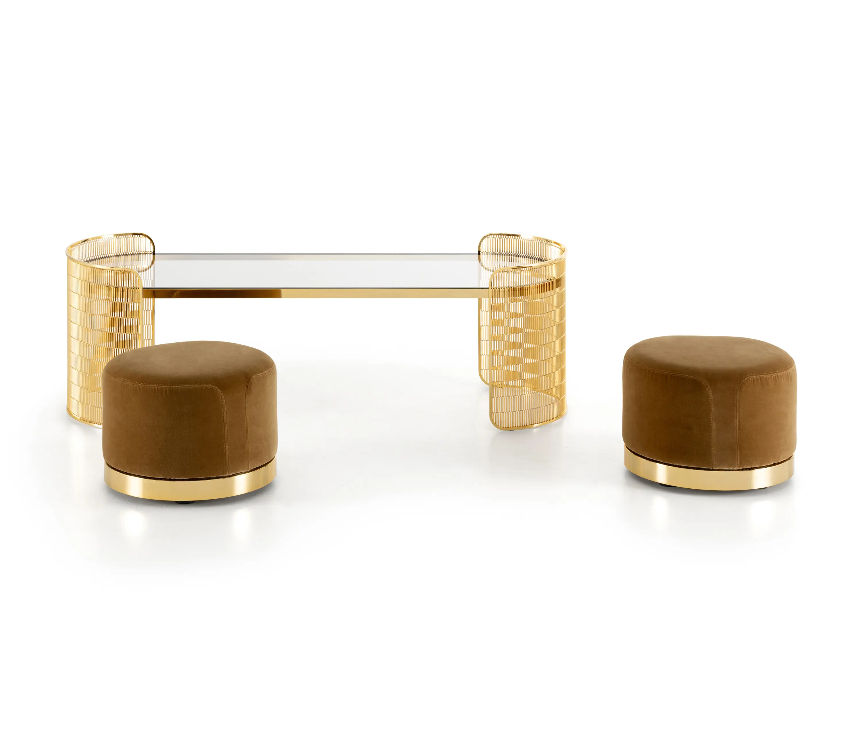 Flou - Chiaro di Luna consola baja con puf