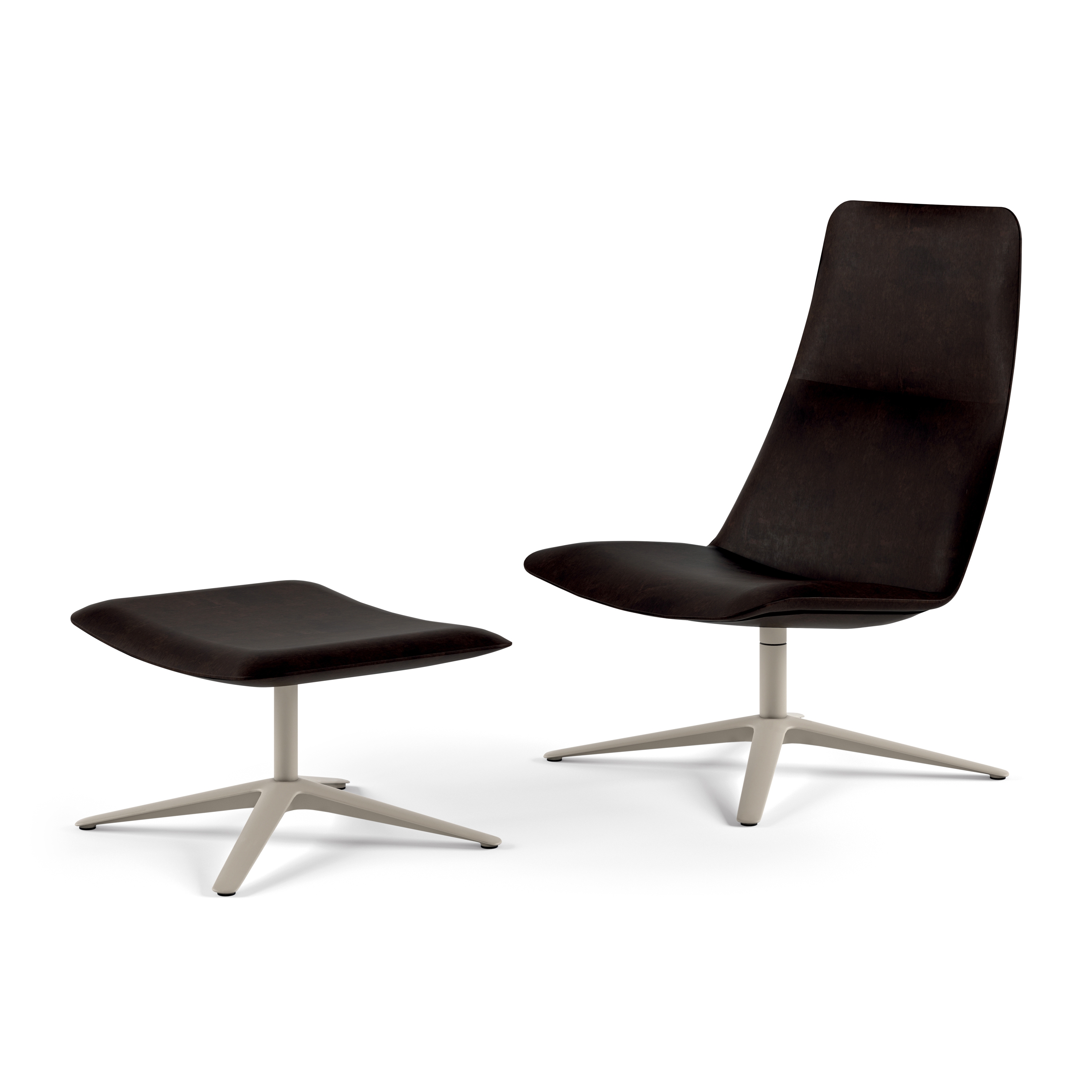 Mostra il prodotto slim lounge high / 817 + pouf / 799 del produttore Alias
