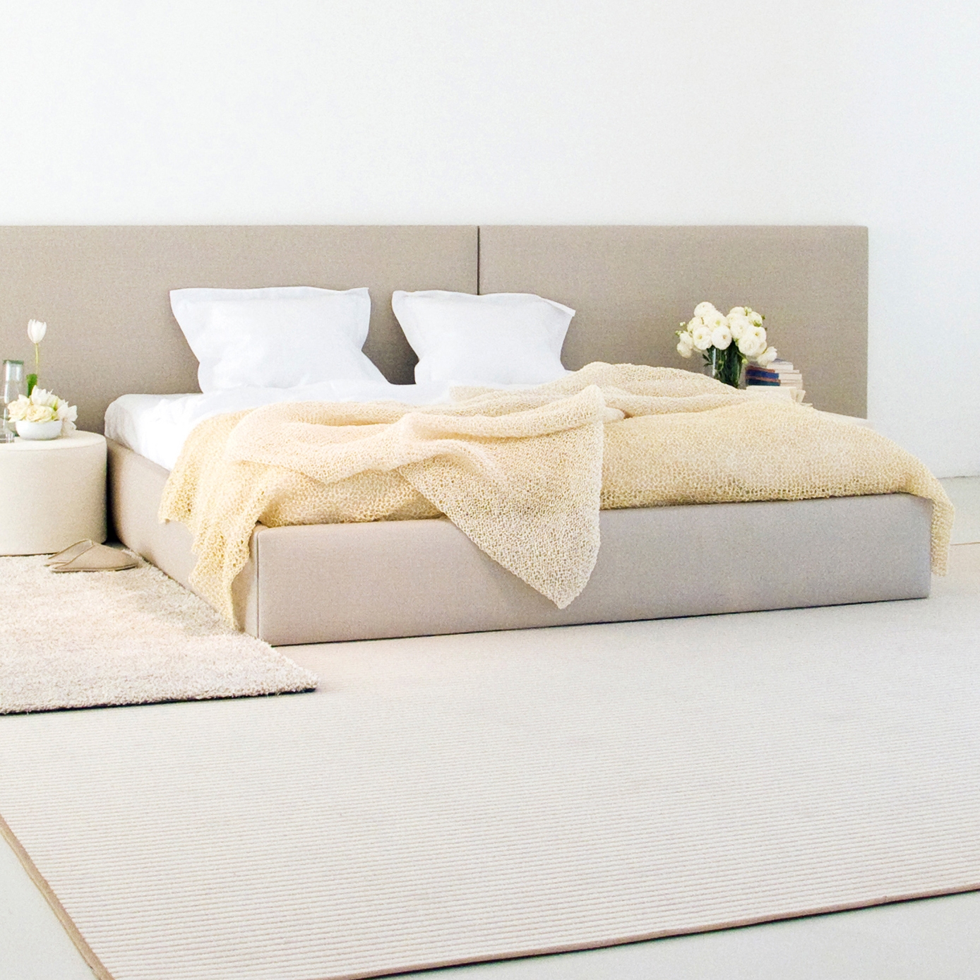Display product Woodnotes Bed | Frame | stone white from manufacturer Woodnotes