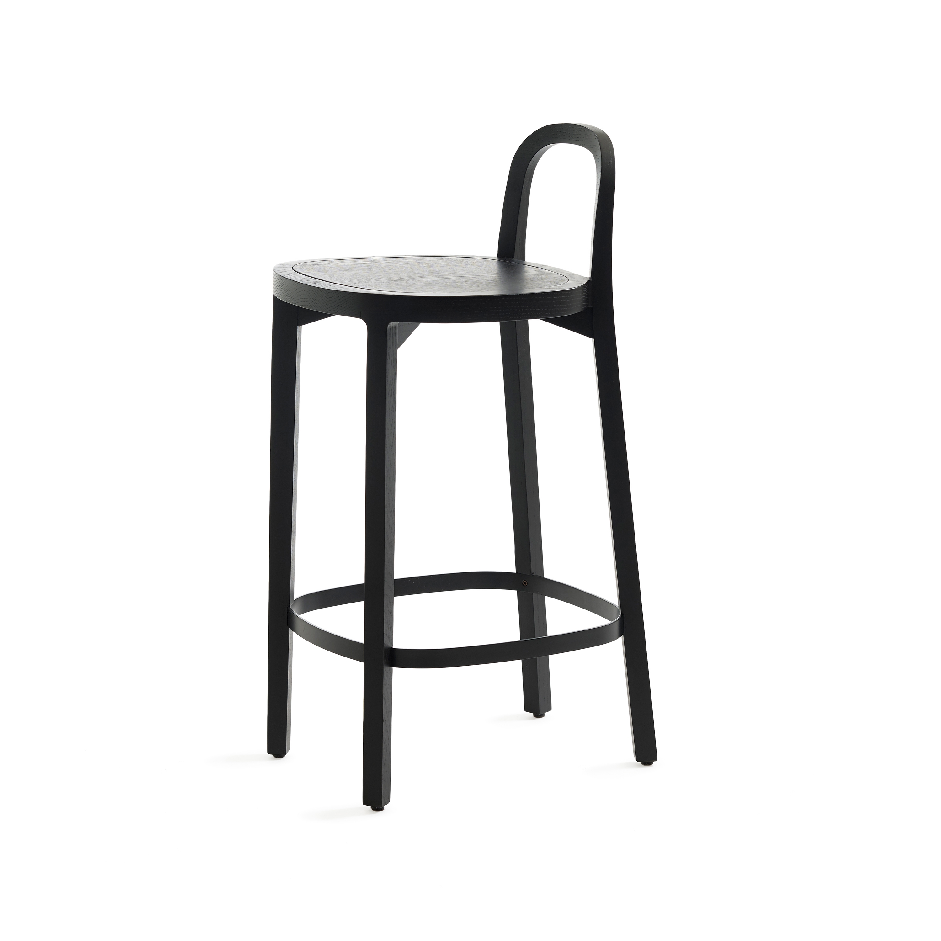 Display product Siro+ | Bar Stool | black oak from manufacturer Woodnotes