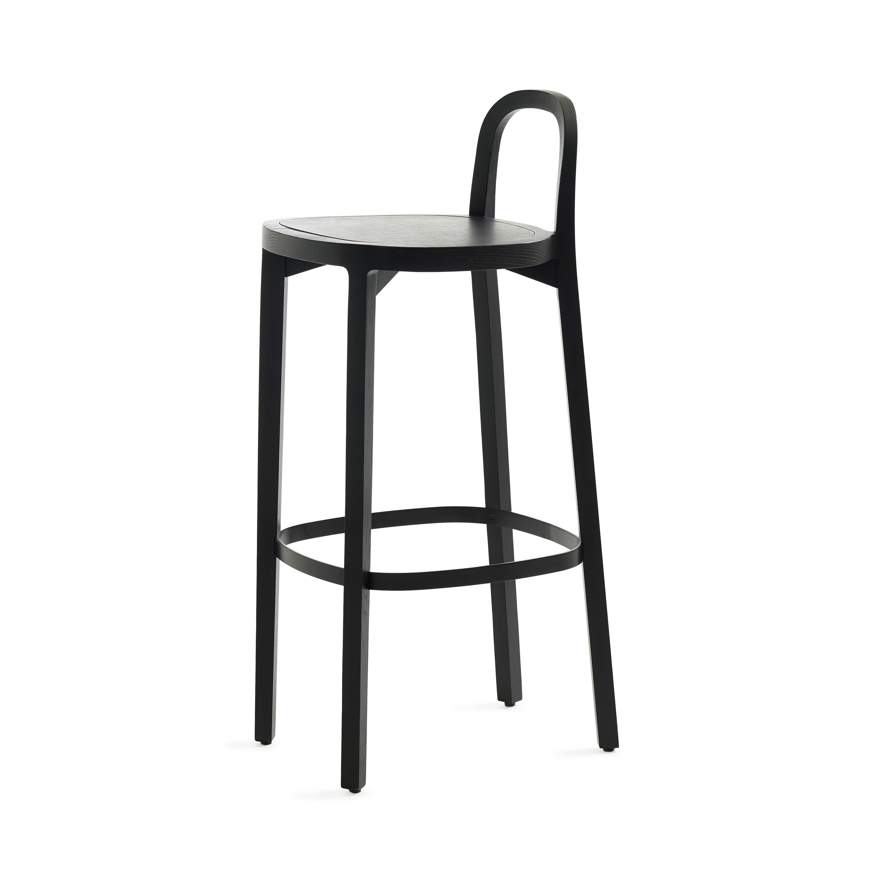 Display product Siro+ | Bar Stool | black oak from manufacturer Woodnotes