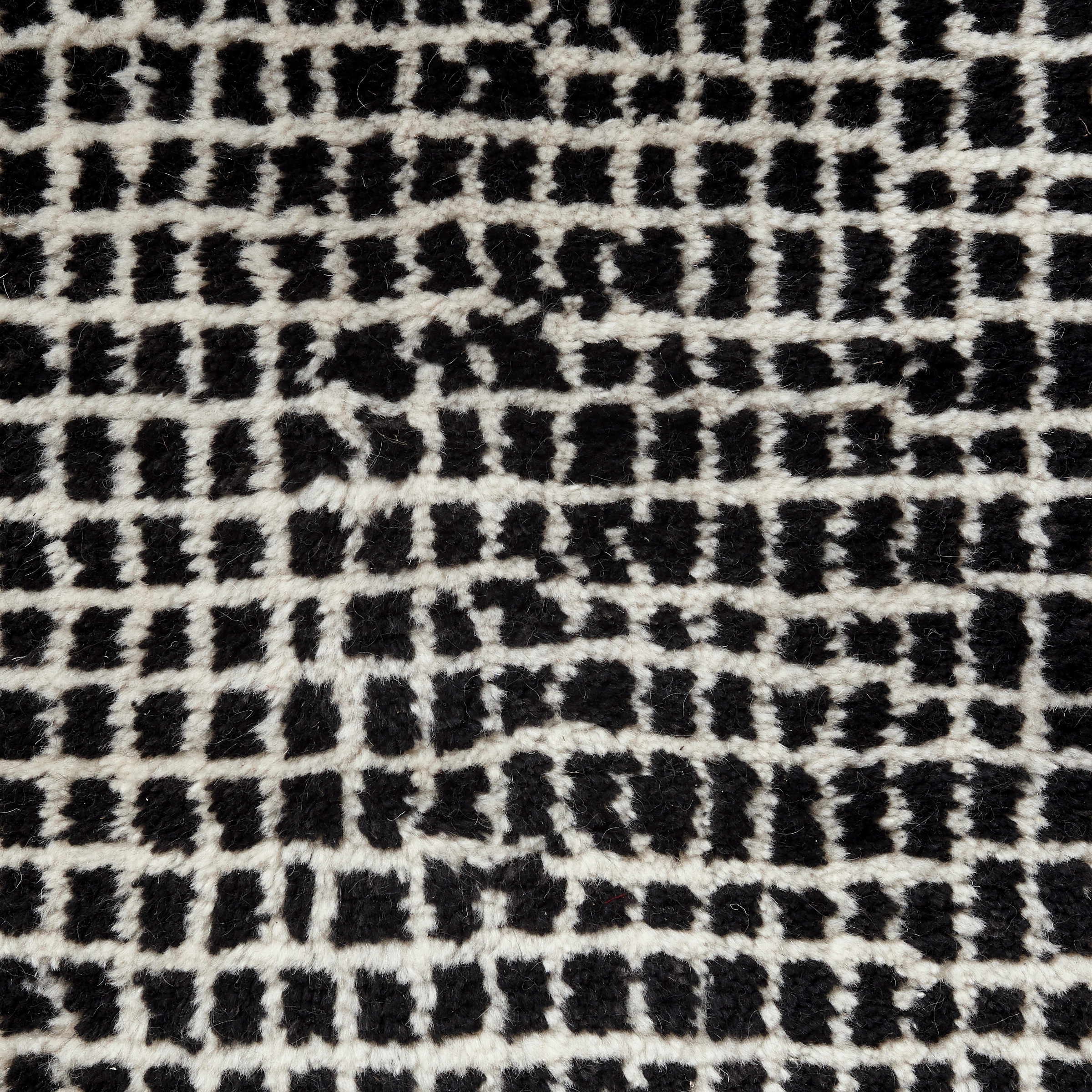 Display product Grid hand knotted rug | white-grey from manufacturer Woodnotes
