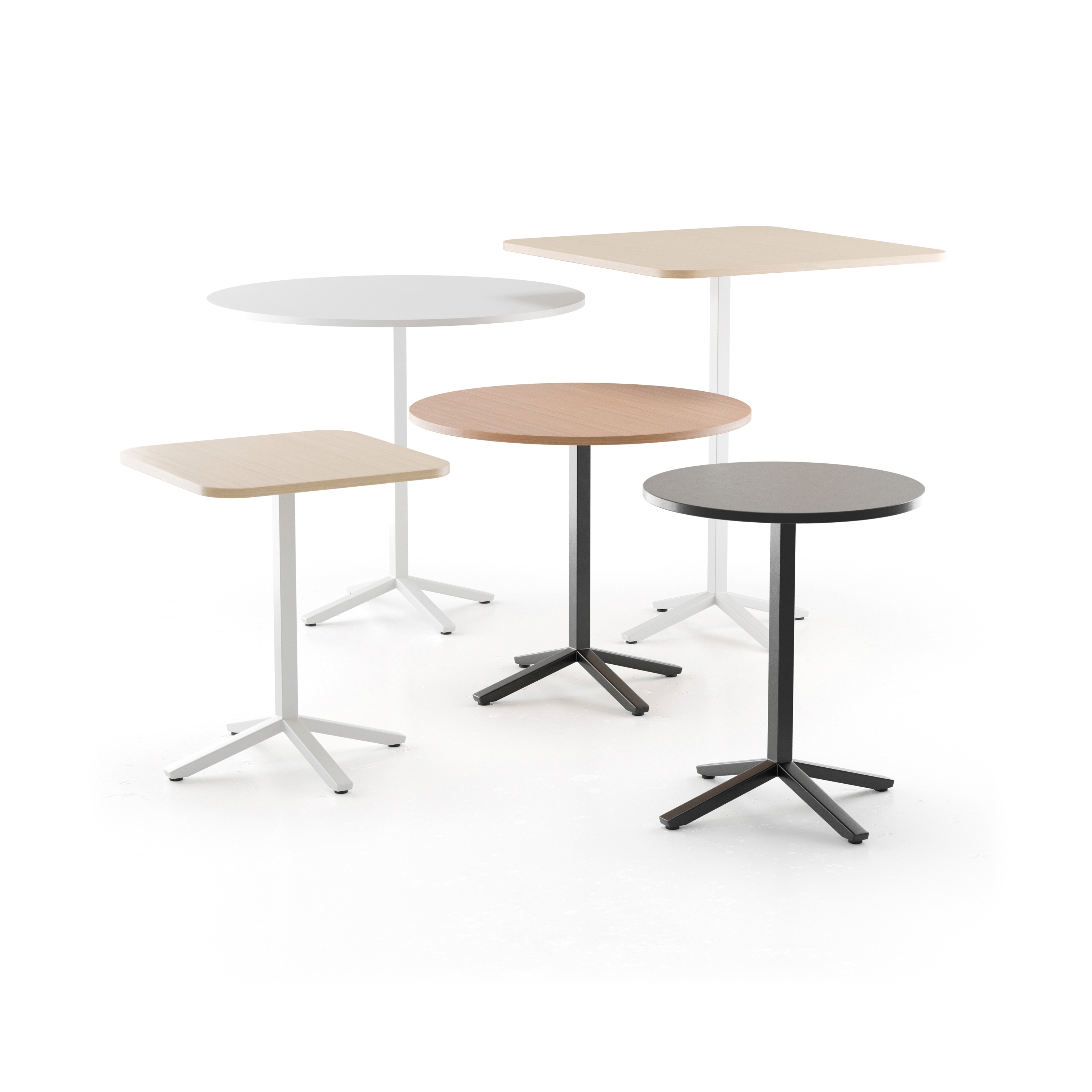 Display product Alku Table with Cross Base from manufacturer Martela