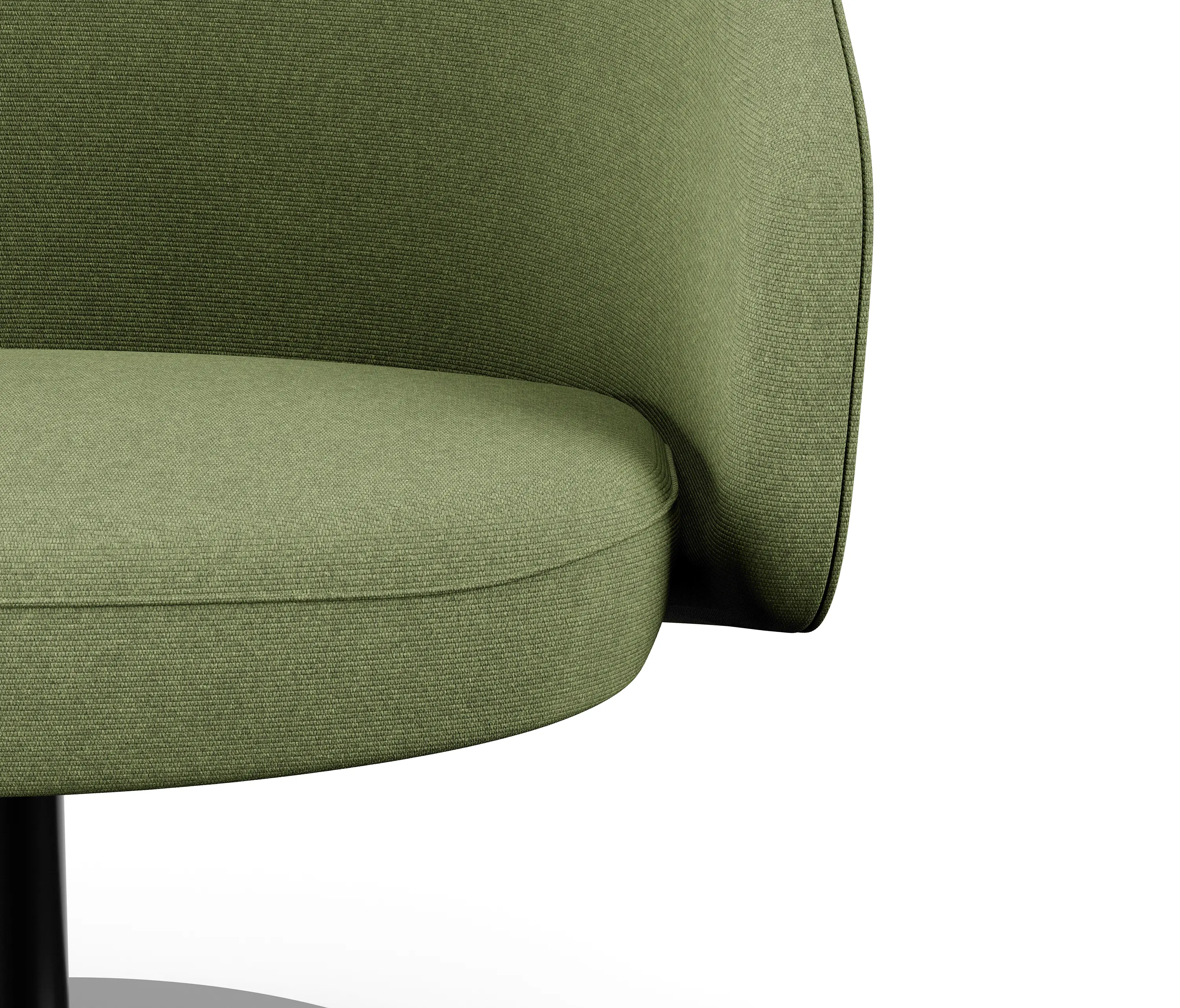 Martela - Sola Grande easy chair with disc base and armrests