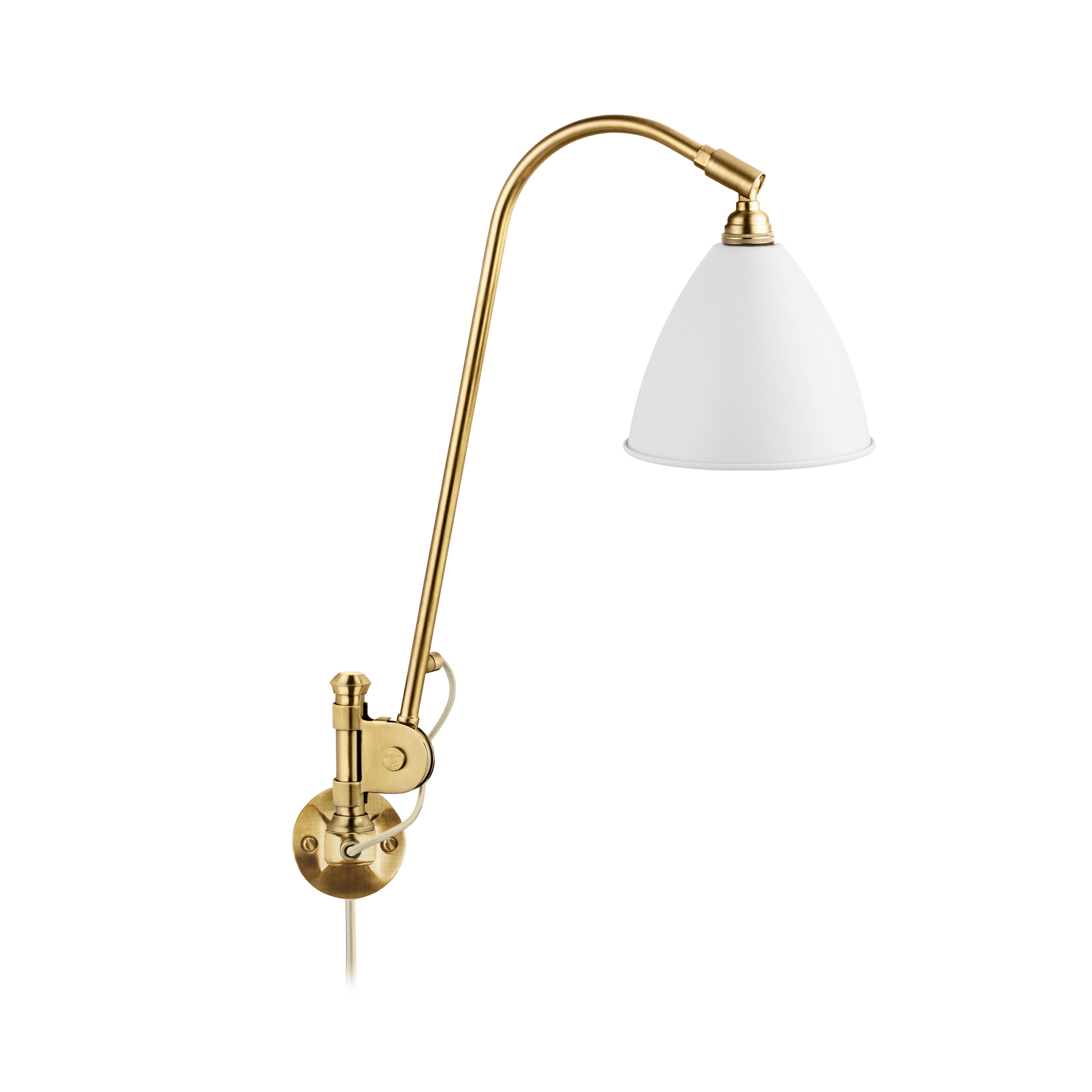 Display product Bestlite BL6 Wall lamp | Matt White/Brass from manufacturer GUBI