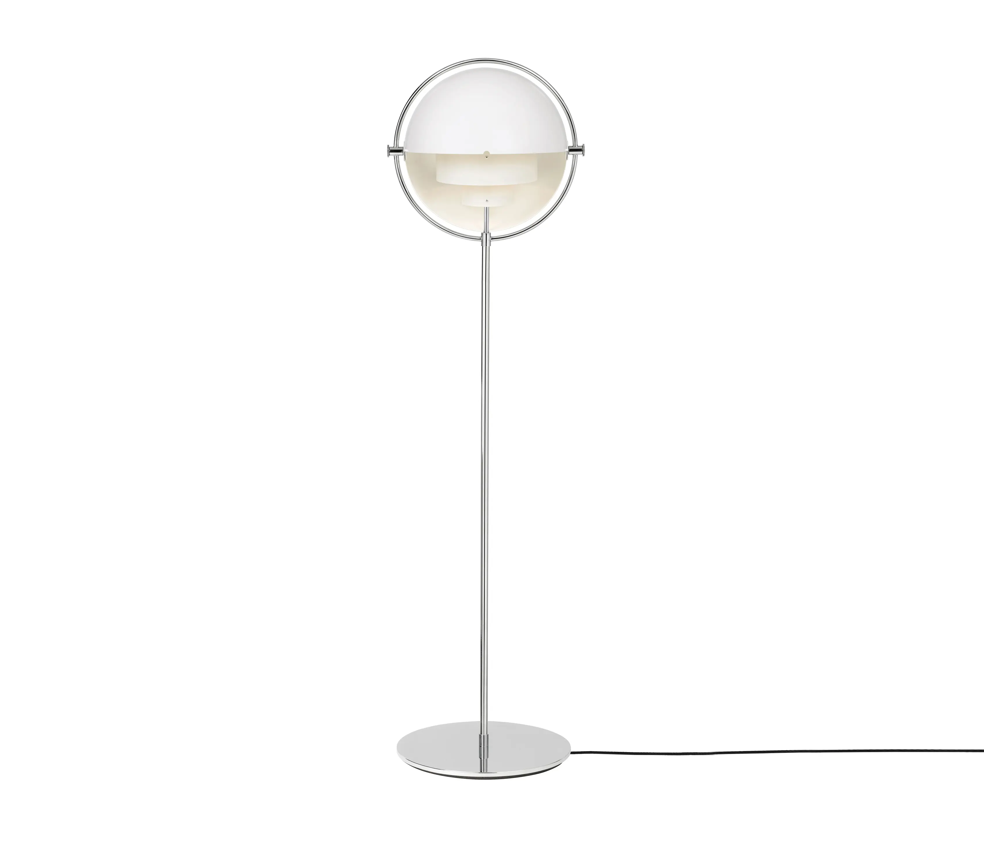GUBI - Multi-Lite Floor Lamp | Chrome/White