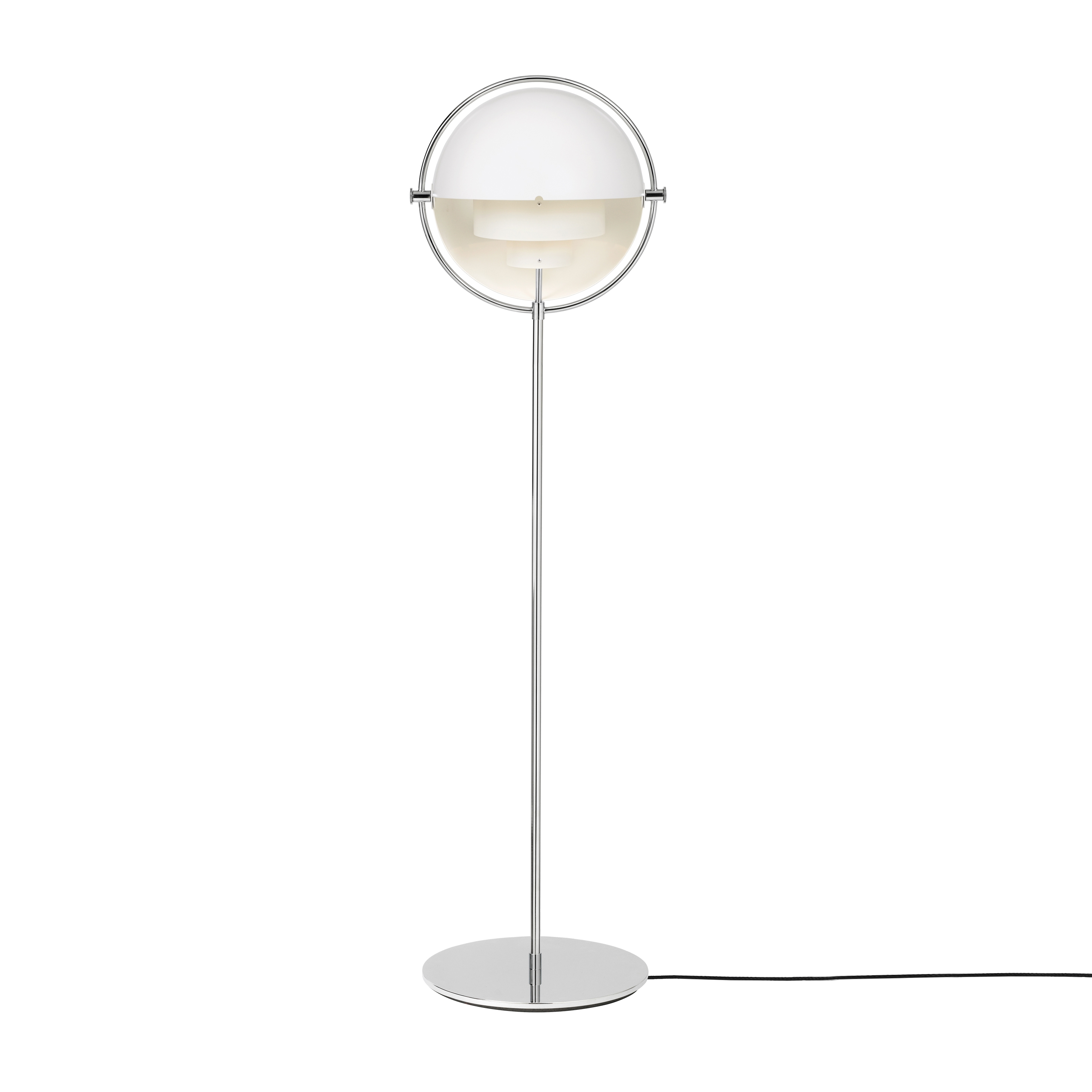 Multi-Lite Floor Lamp | Chrome/White