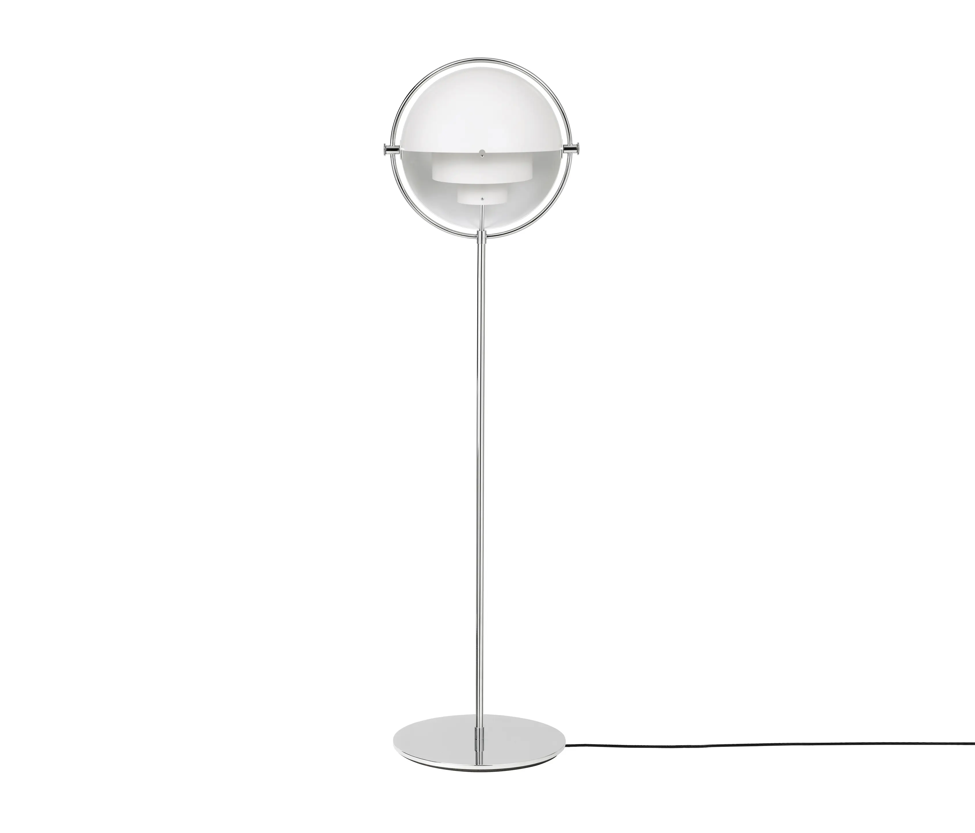 GUBI - Multi-Lite Floor Lamp | Chrome/White